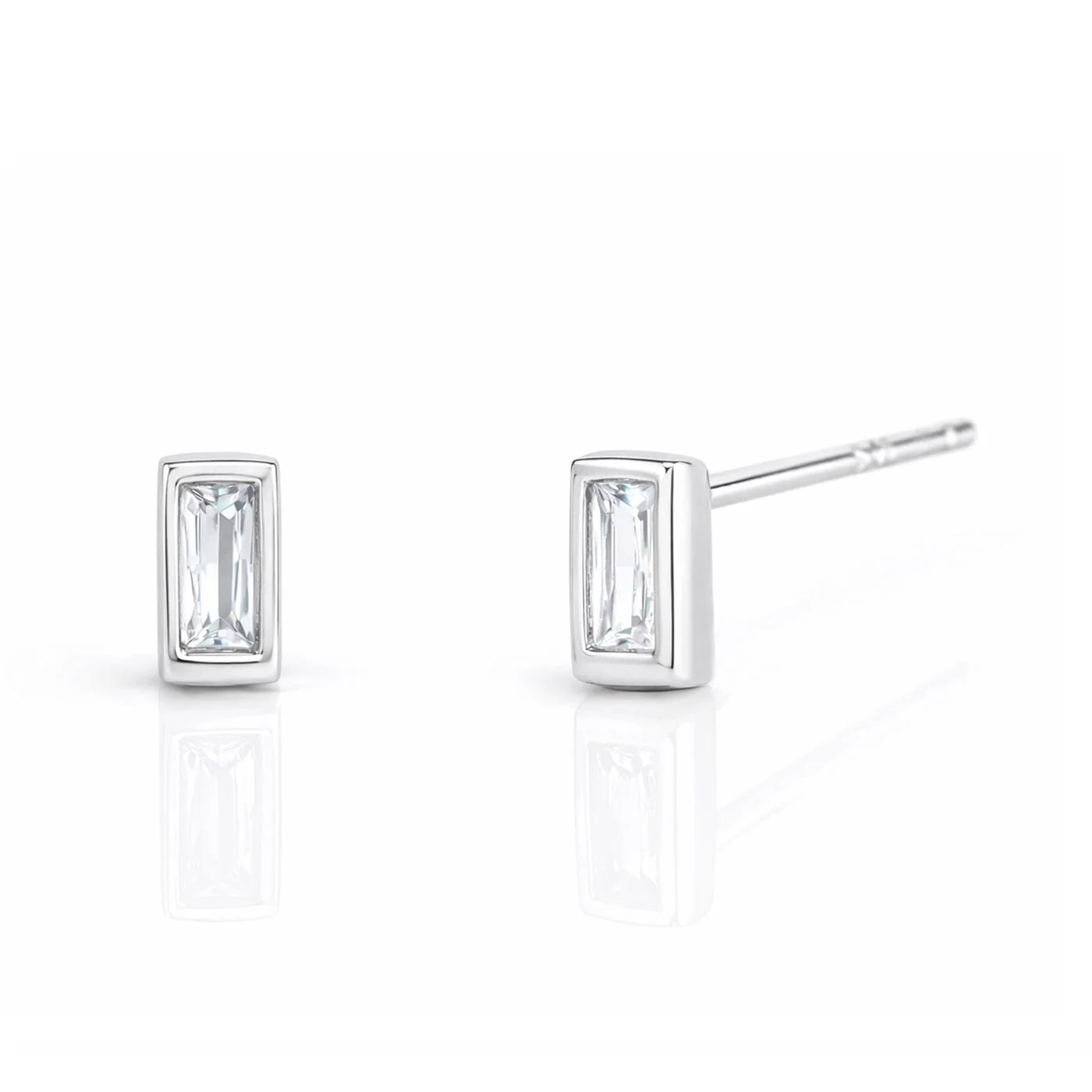 Baguette Bezel Studs - Image 3