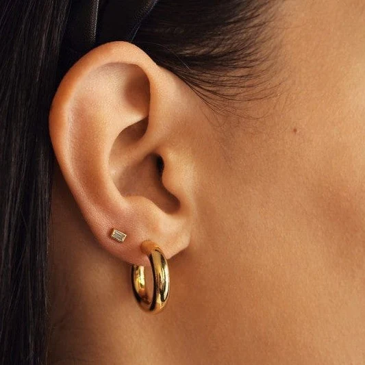Baguette Bezel Studs - Image 4