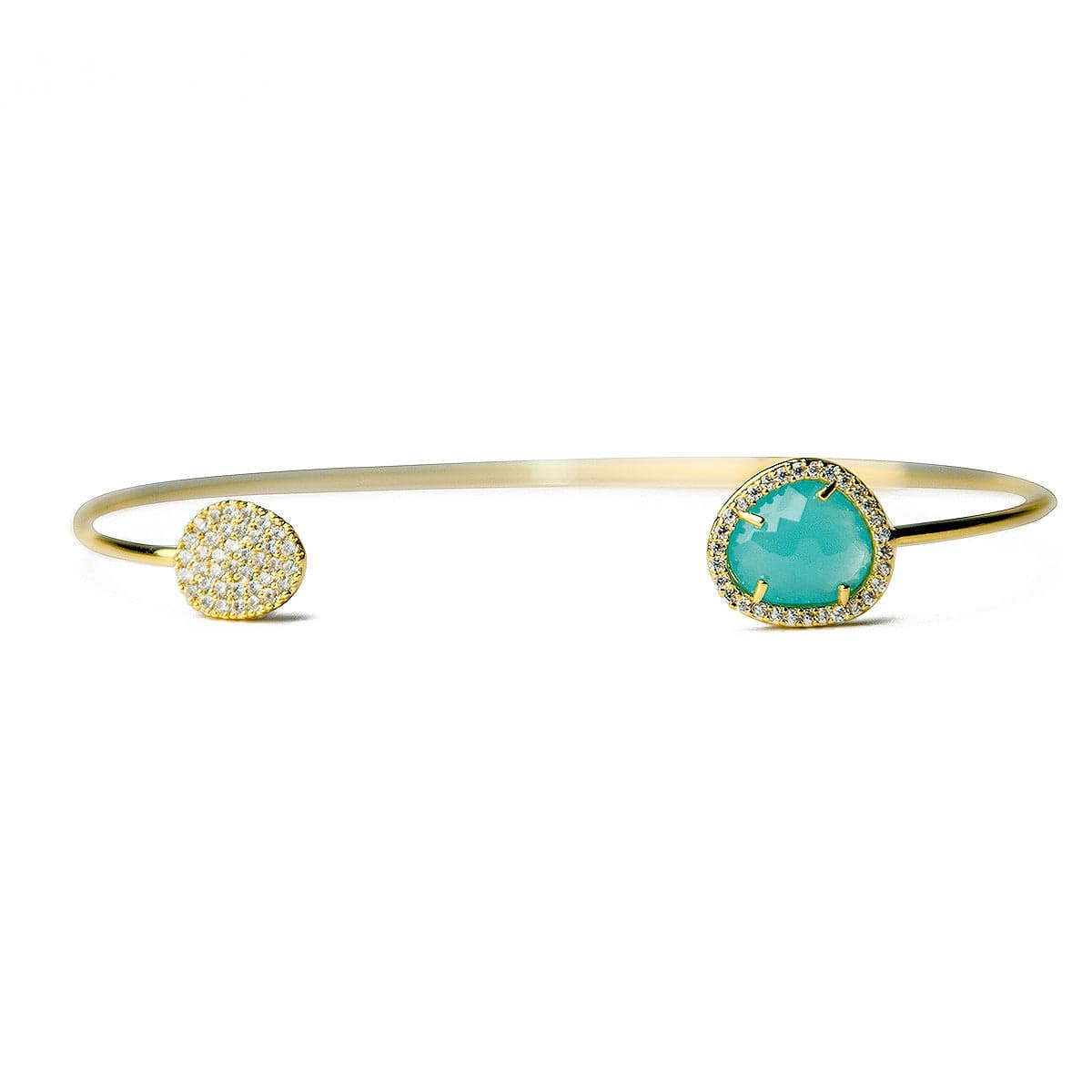 Glass With Pave Cuff Bracelet - Image 10