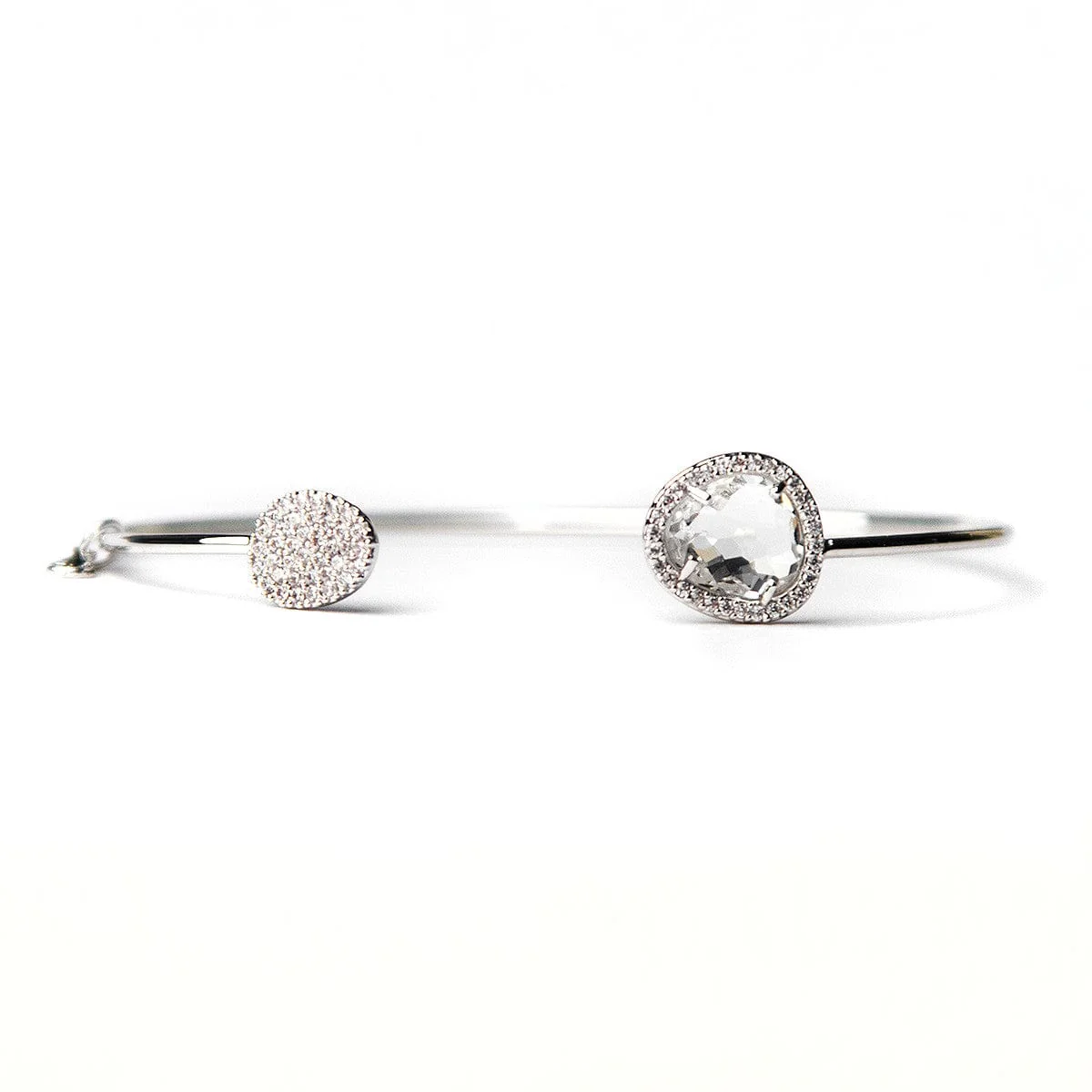 Glass With Pave Cuff Bracelet - Image 13