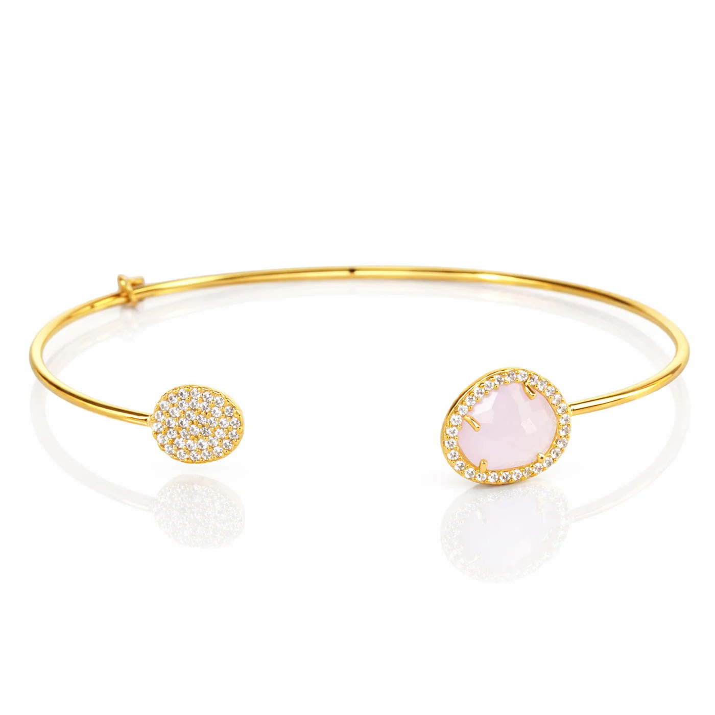 Glass With Pave Cuff Bracelet - Image 20