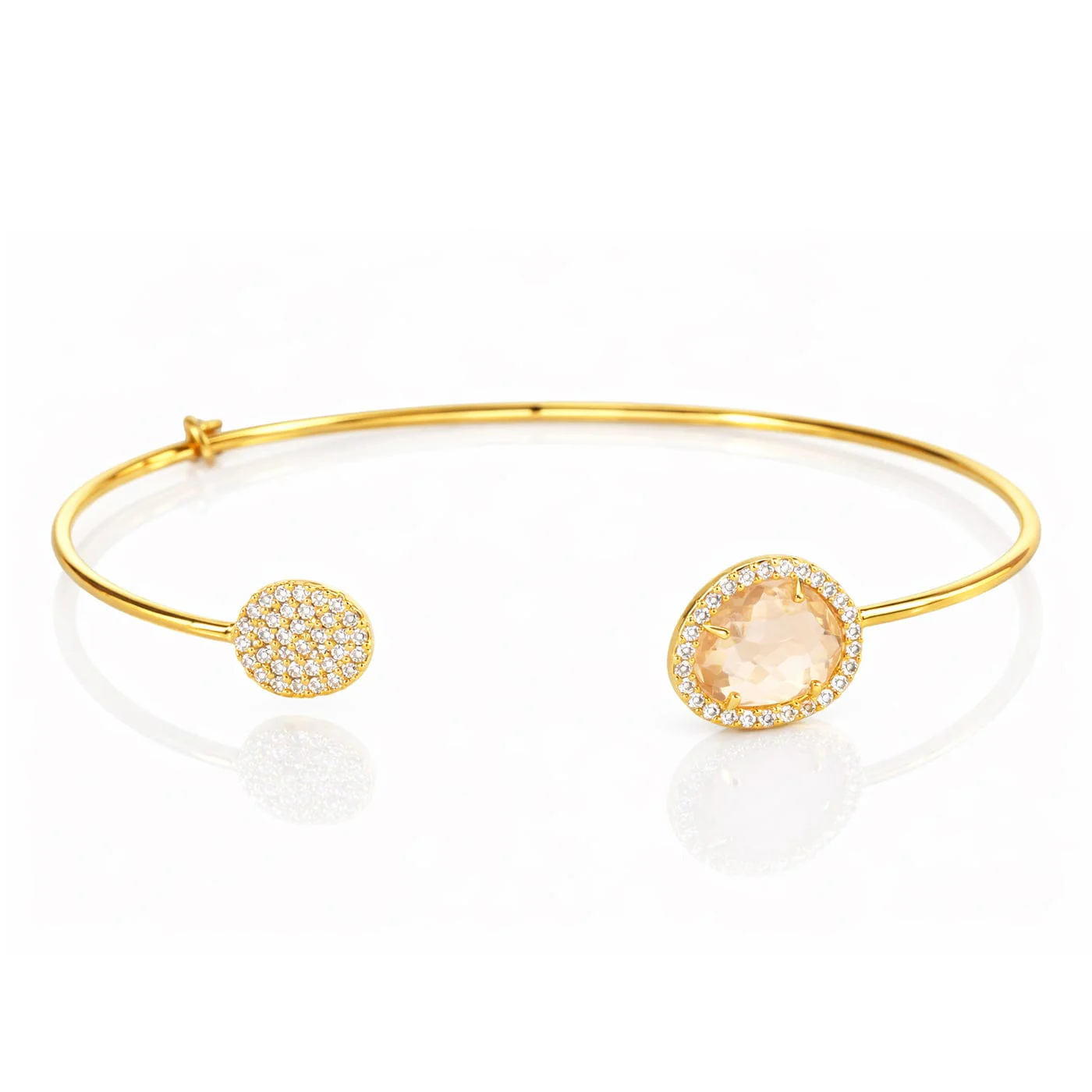 Glass With Pave Cuff Bracelet - Image 21
