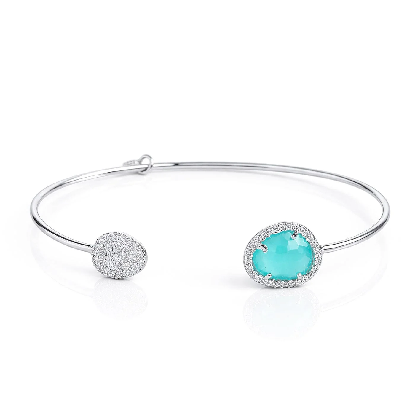 Glass With Pave Cuff Bracelet - Image 23