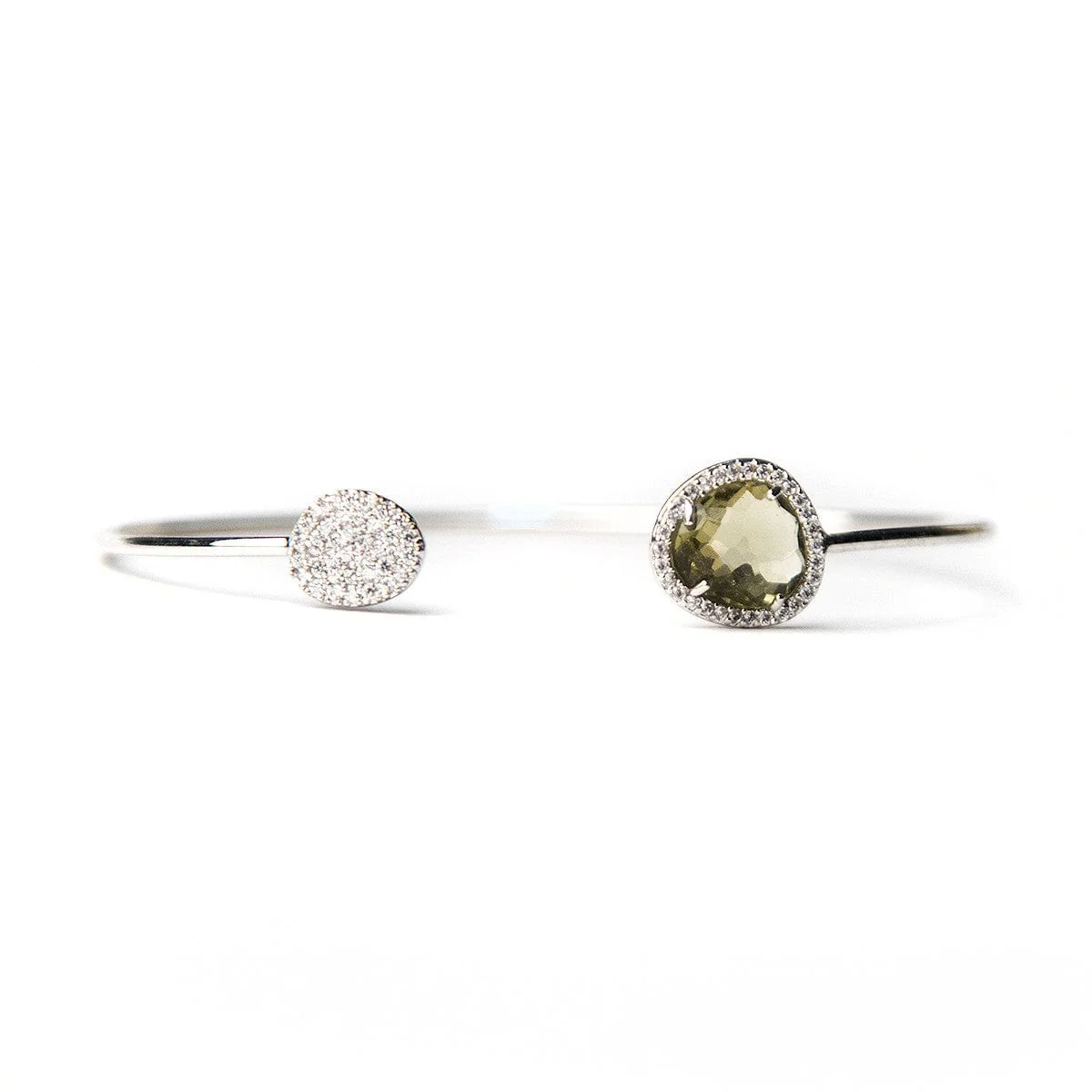 Glass With Pave Cuff Bracelet - Image 3