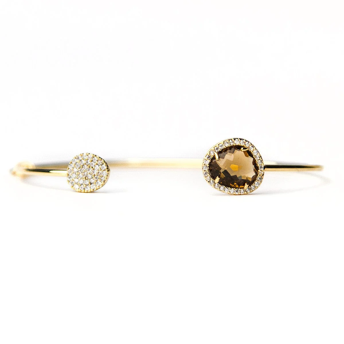 Glass With Pave Cuff Bracelet - Image 5
