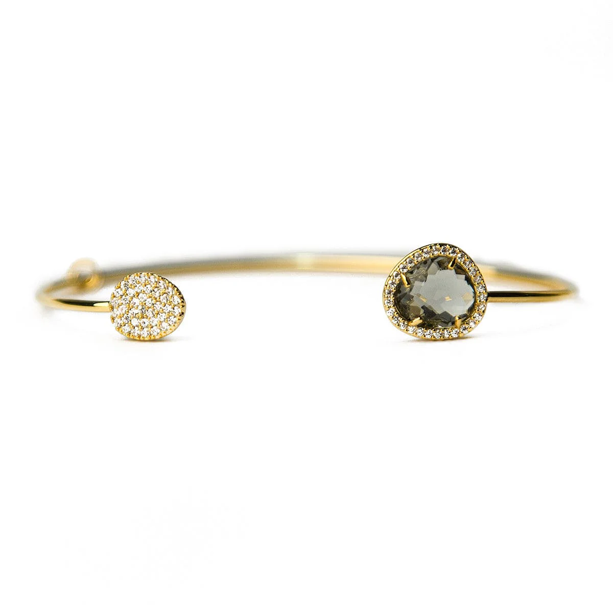Glass With Pave Cuff Bracelet - Image 6