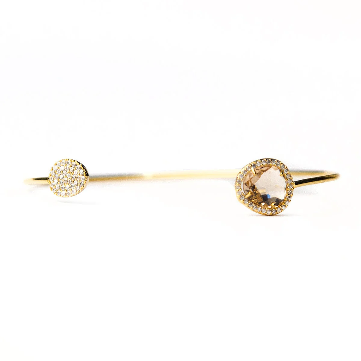 Glass With Pave Cuff Bracelet - Image 7