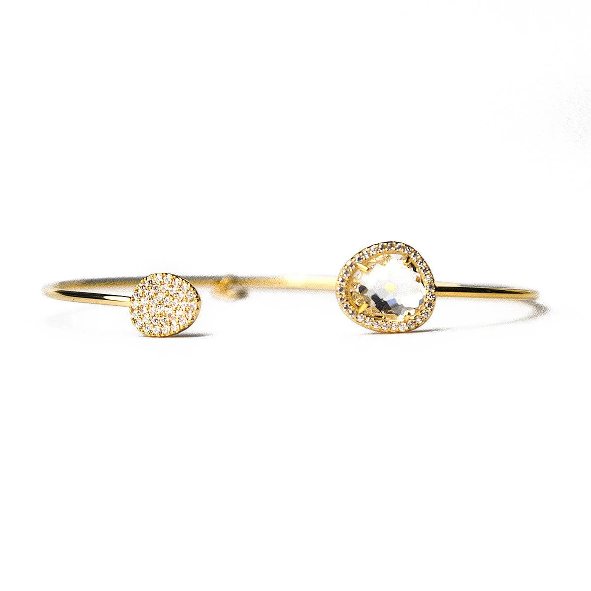 Glass With Pave Cuff Bracelet - Image 9