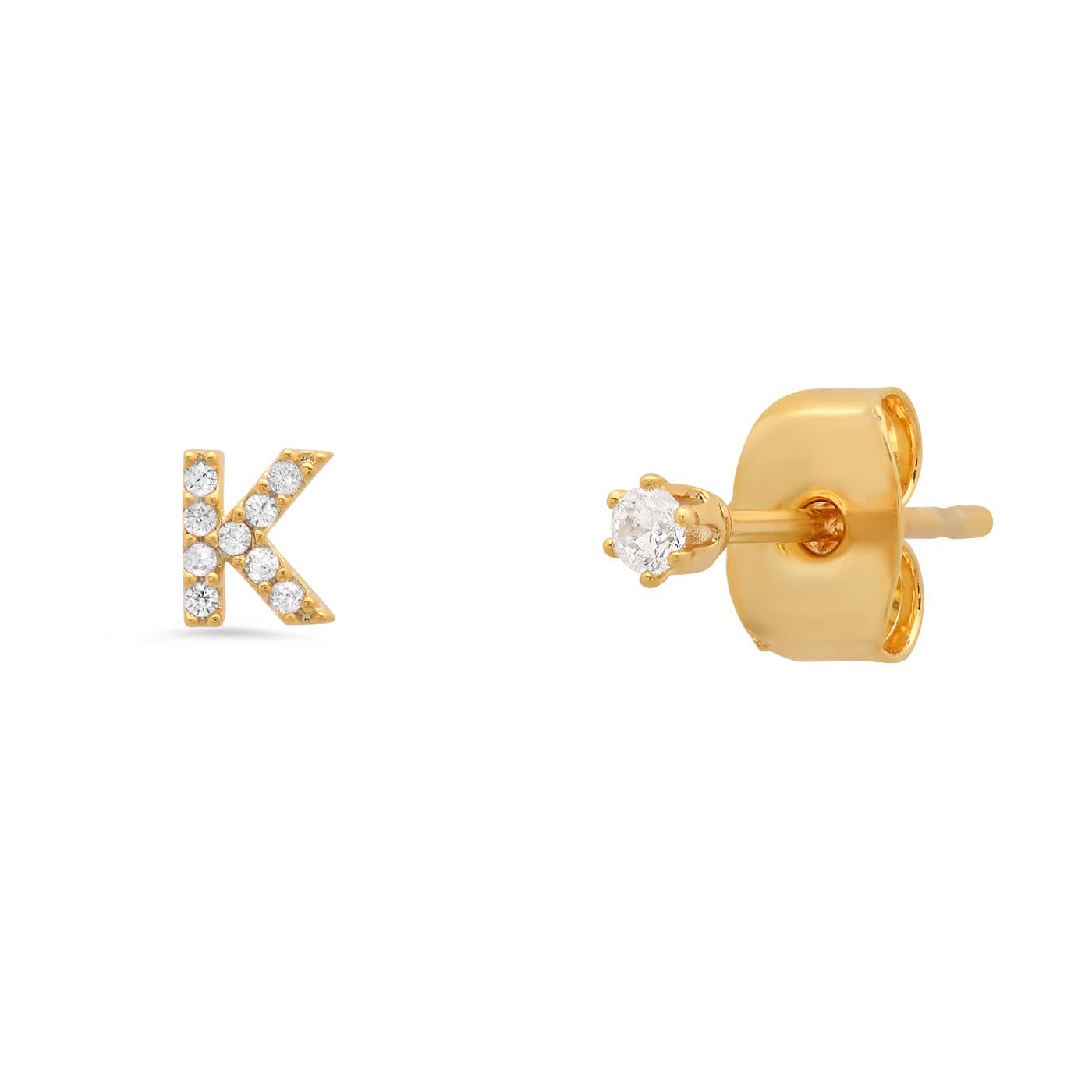Pavé Initial Mismatched Earrings - Image 12