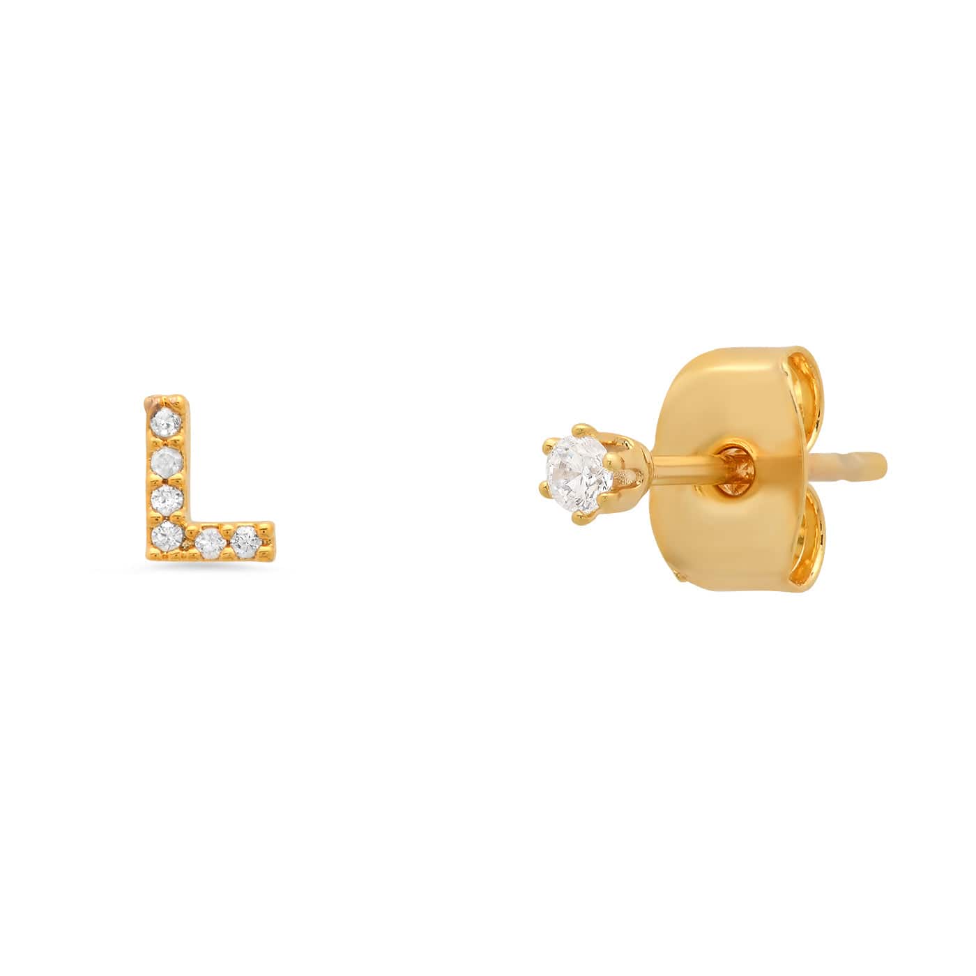 Pavé Initial Mismatched Earrings - Image 13