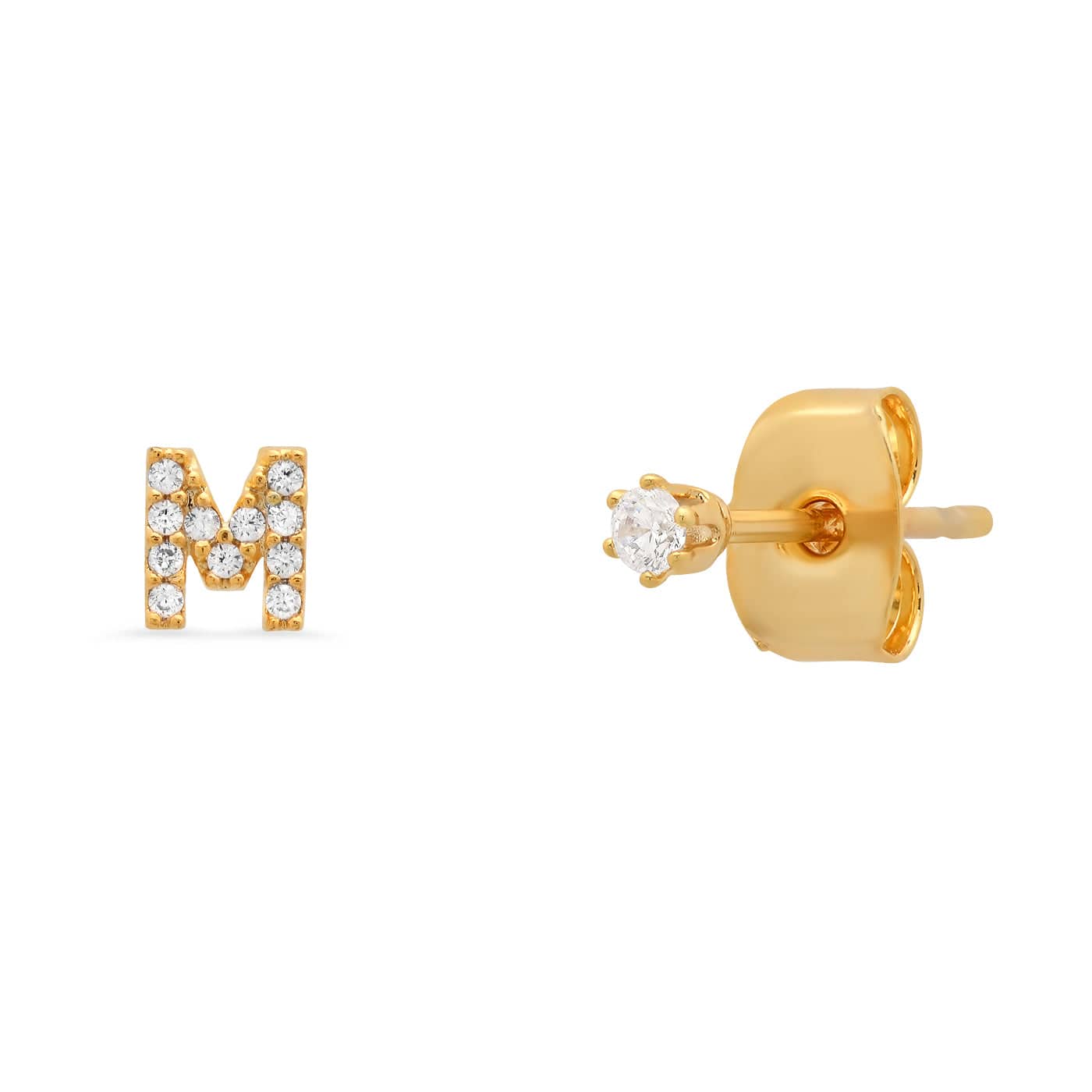 Pavé Initial Mismatched Earrings - Image 14