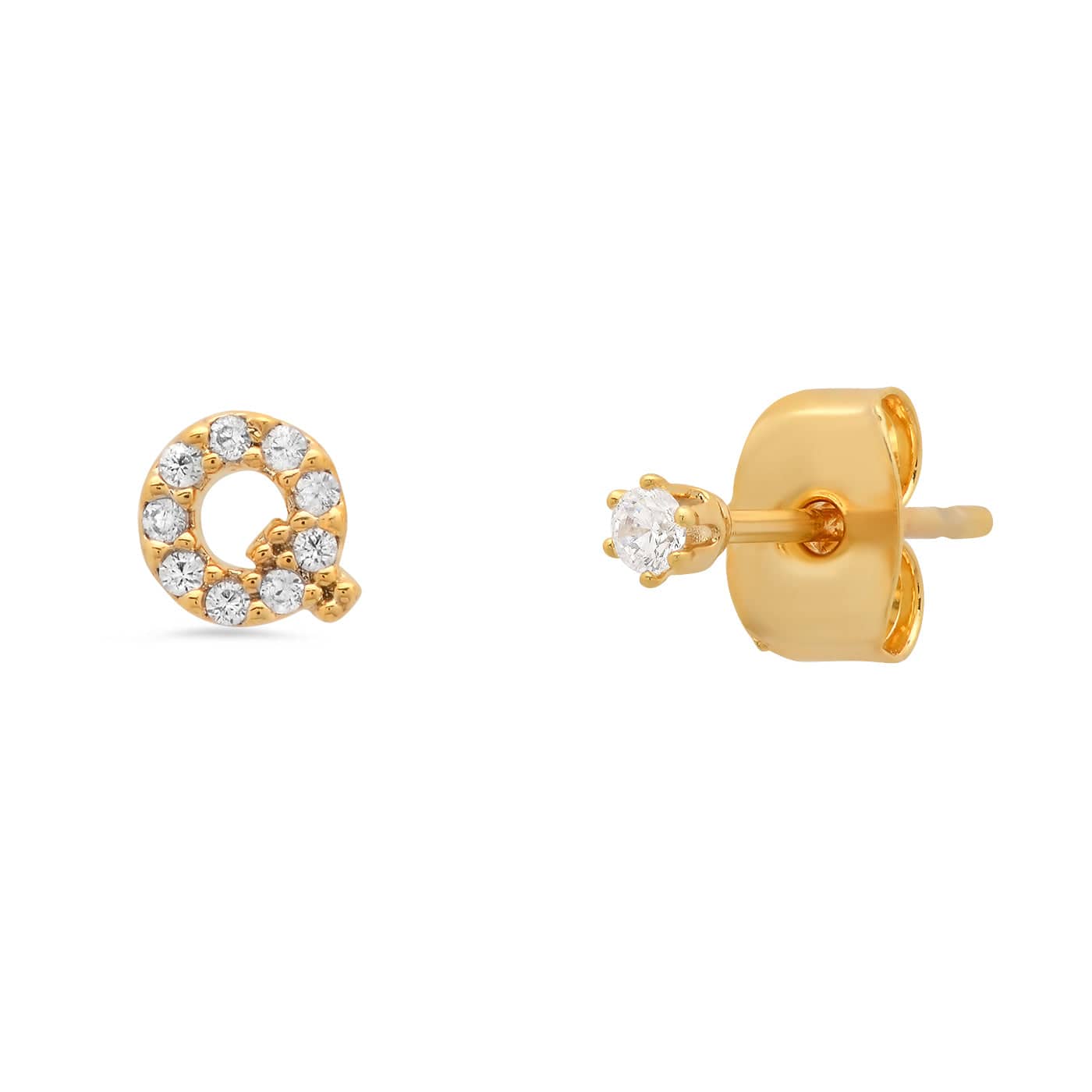 Pavé Initial Mismatched Earrings - Image 18