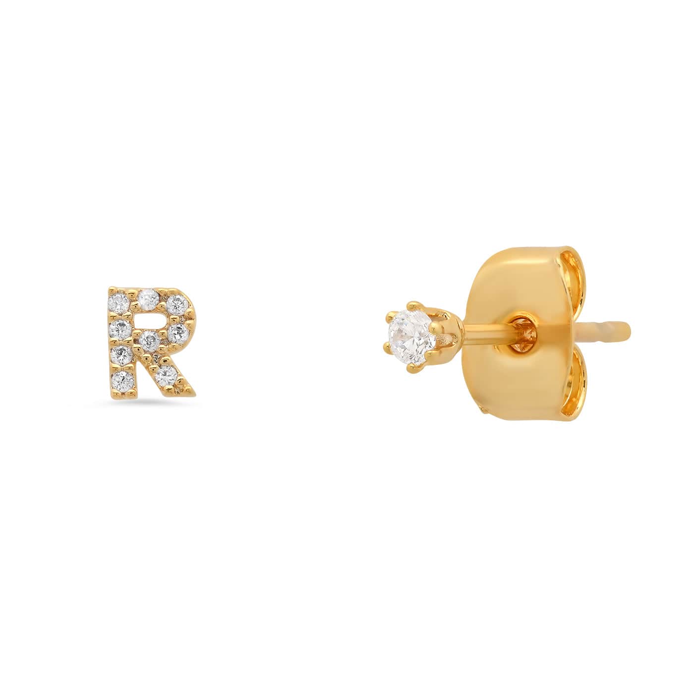 Pavé Initial Mismatched Earrings - Image 19