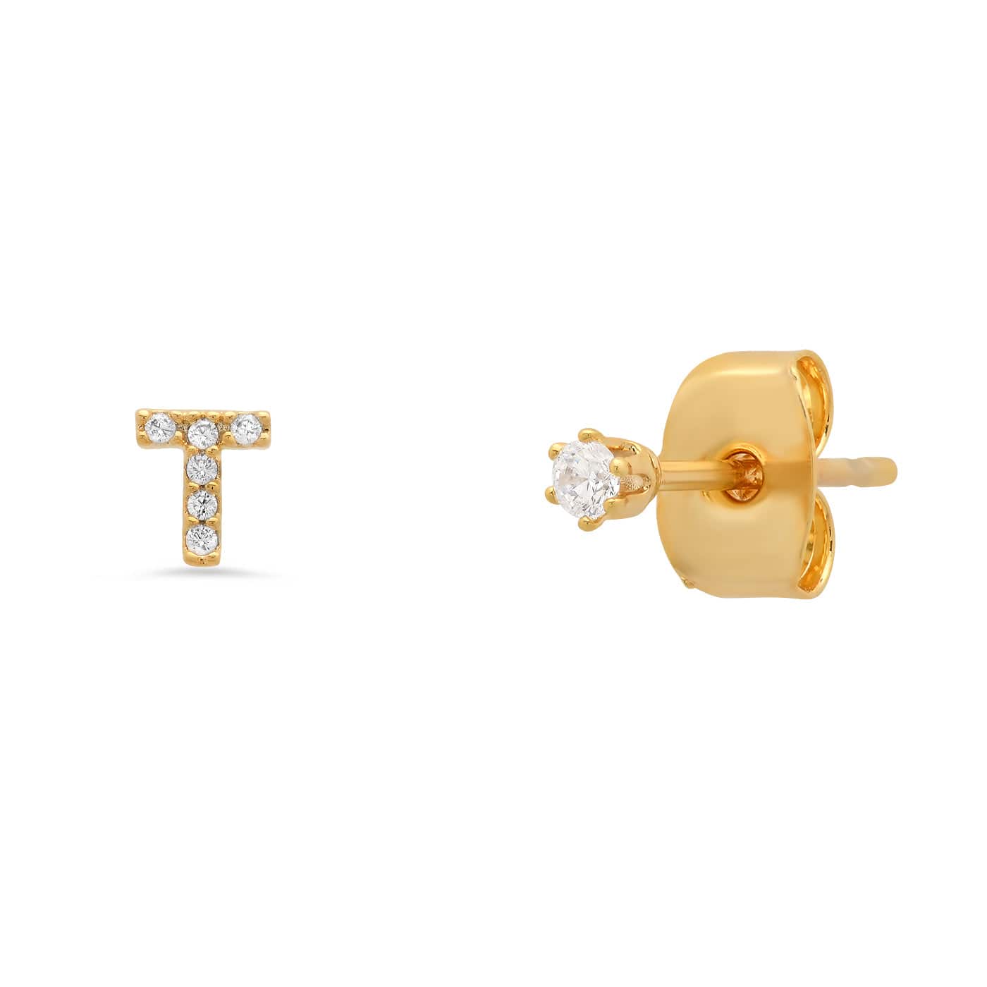 Pavé Initial Mismatched Earrings - Image 21