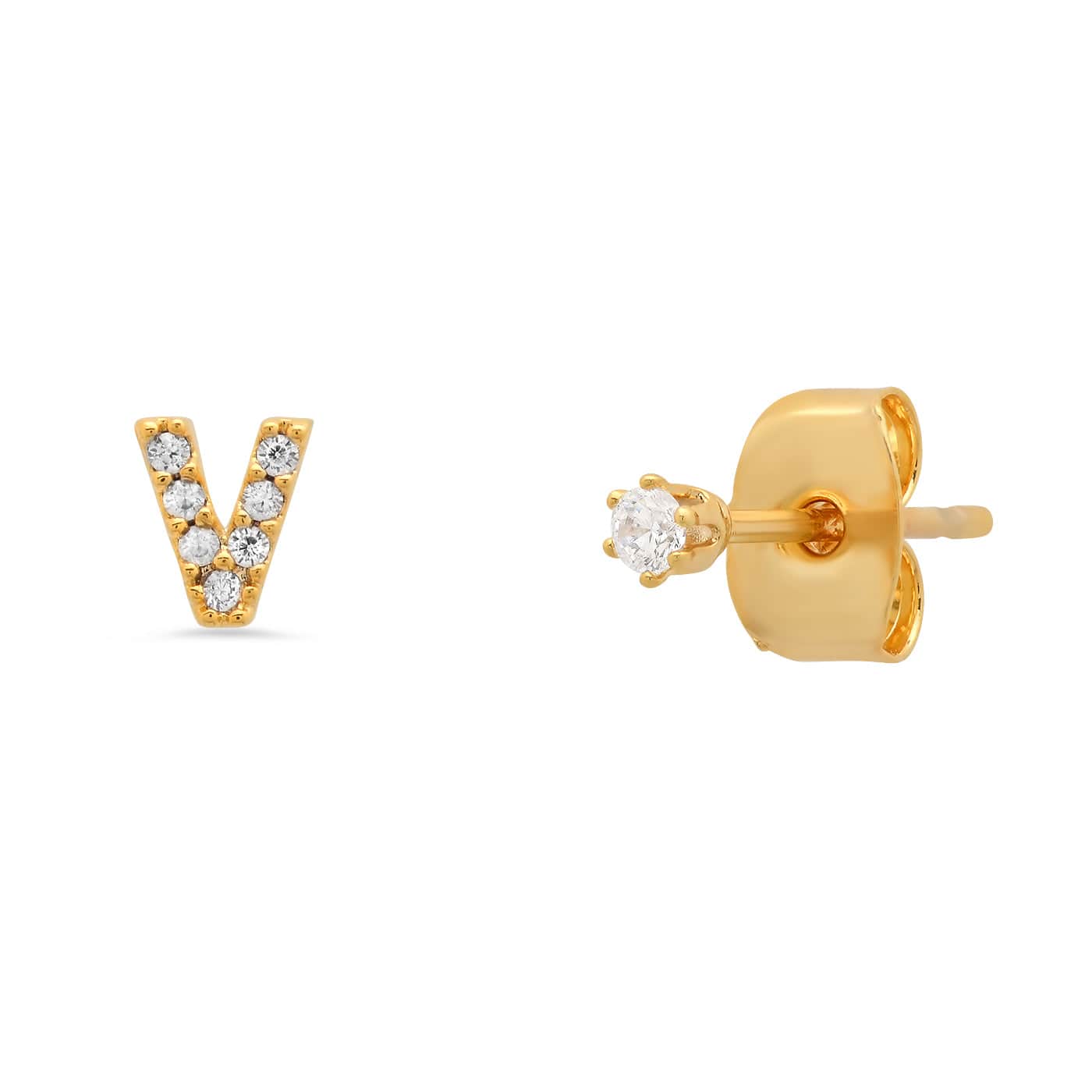 Pavé Initial Mismatched Earrings - Image 23