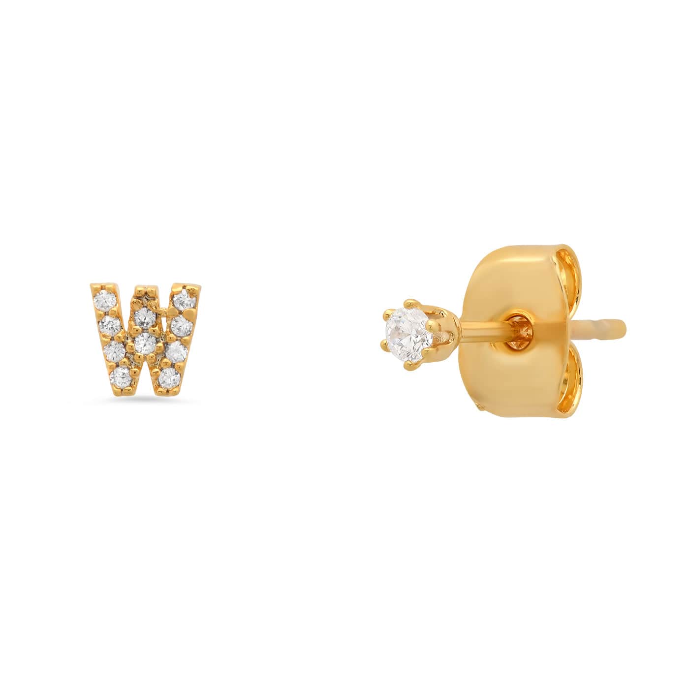 Pavé Initial Mismatched Earrings - Image 24