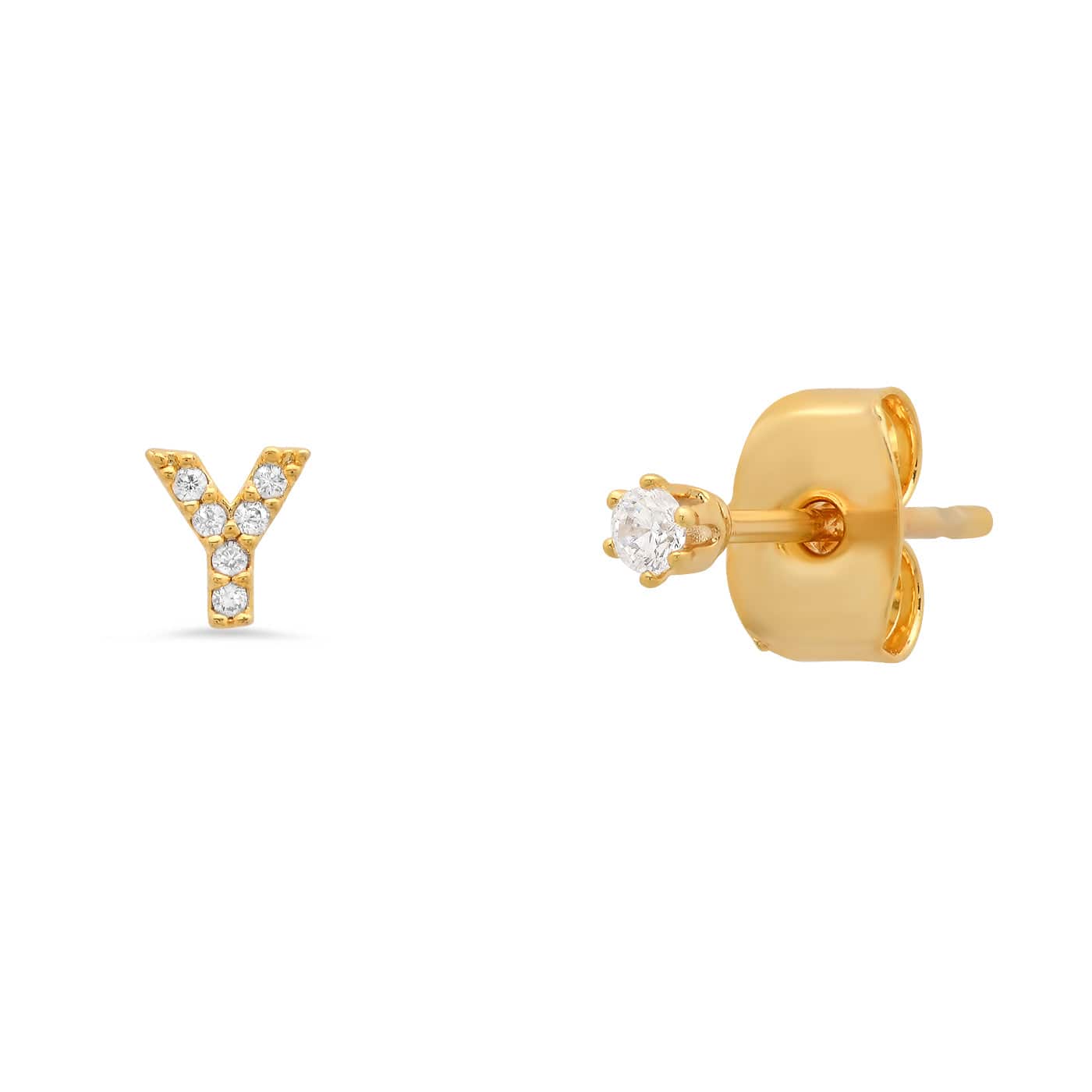 Pavé Initial Mismatched Earrings - Image 26
