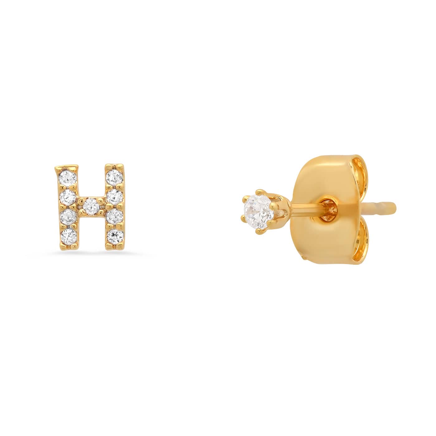 Pavé Initial Mismatched Earrings - Image 9