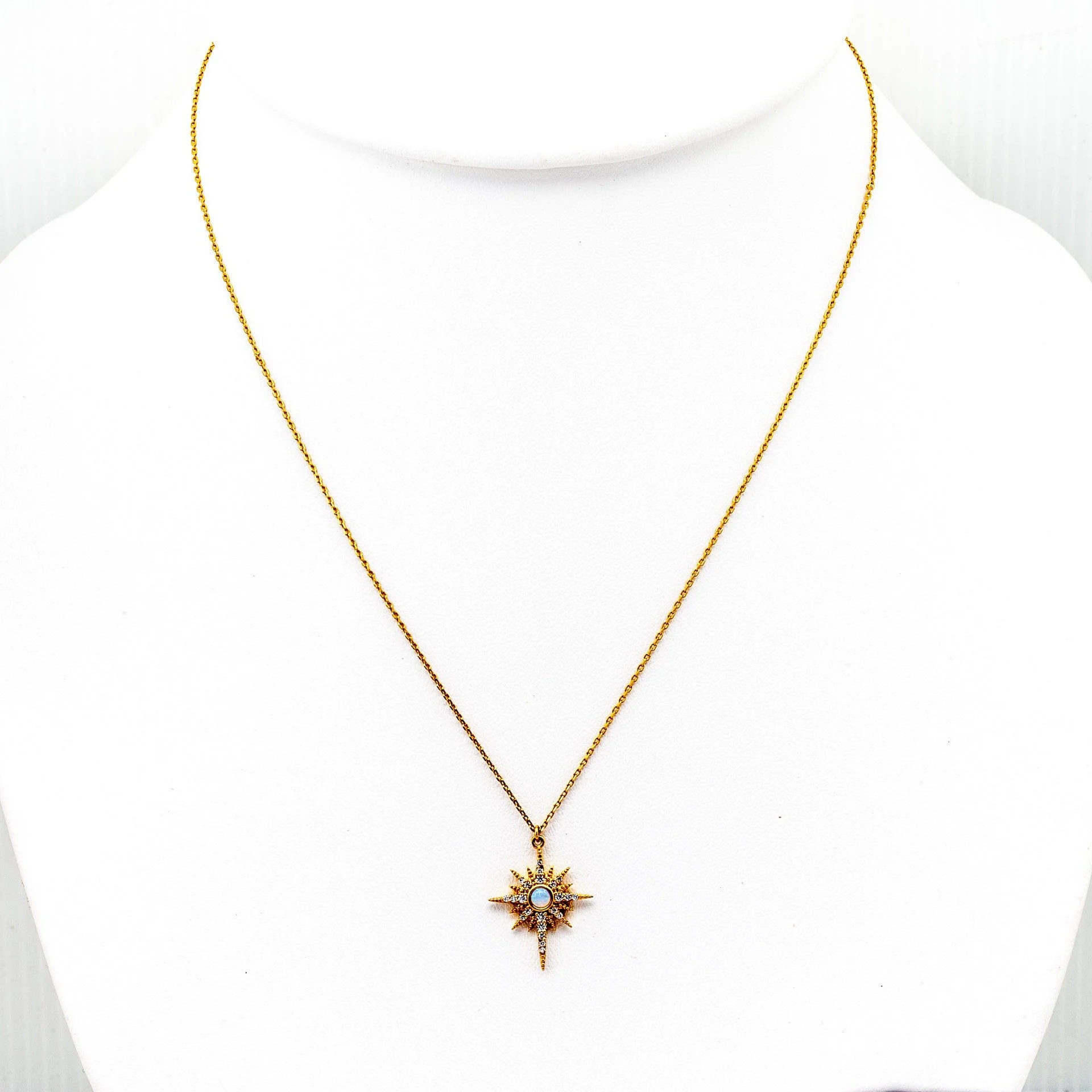 Gold Starburst with Opal Stone Center - Image 4