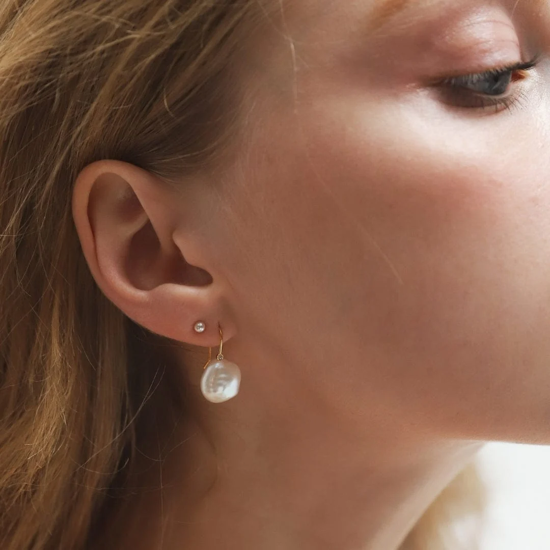 Lustrous Drop Pearl Earrings - Image 3