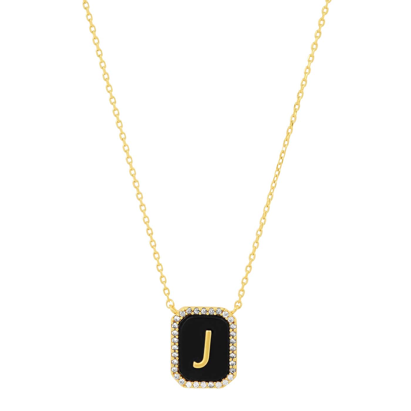 Onyx Monogram Pendant Necklace - Image 10