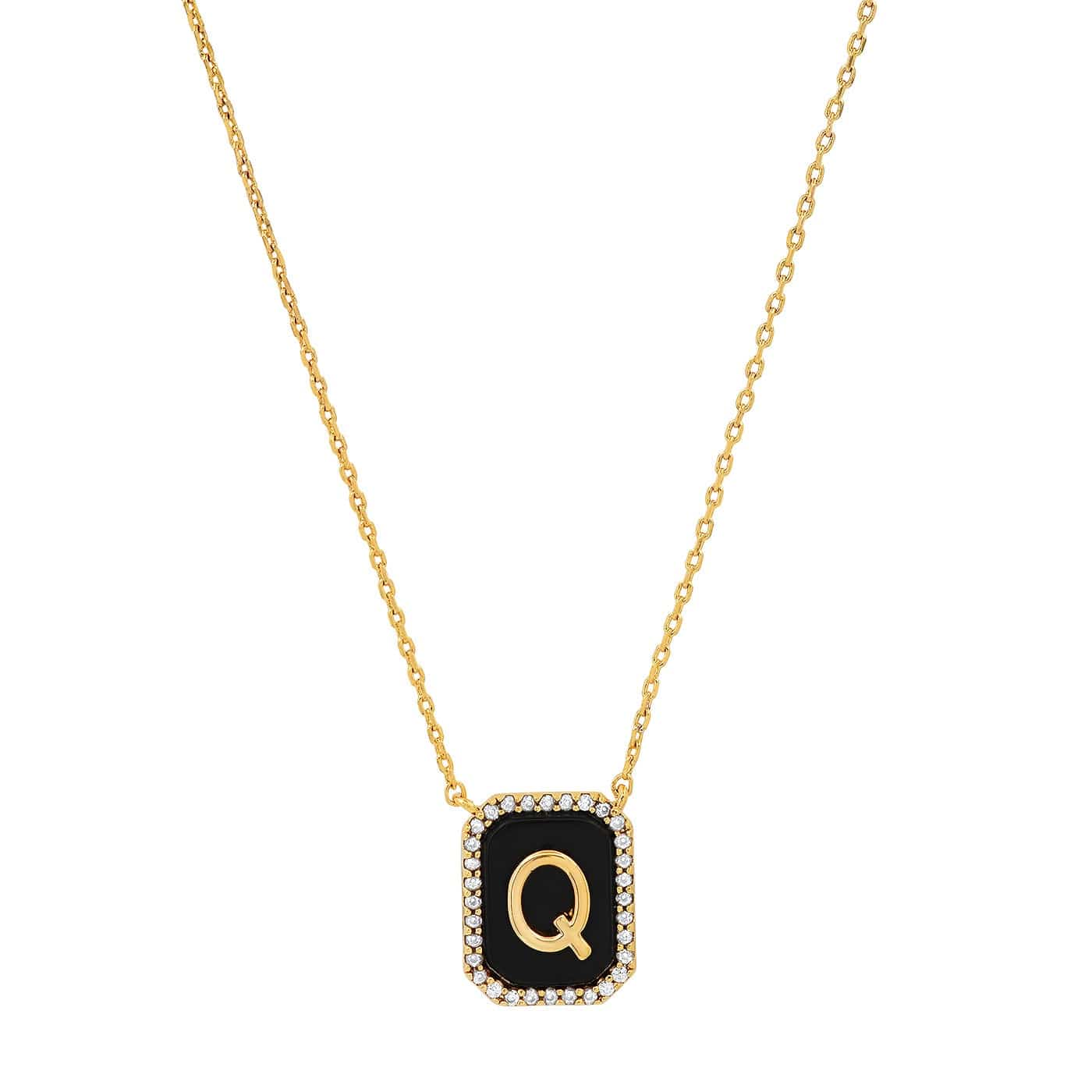 Onyx Monogram Pendant Necklace - Image 16