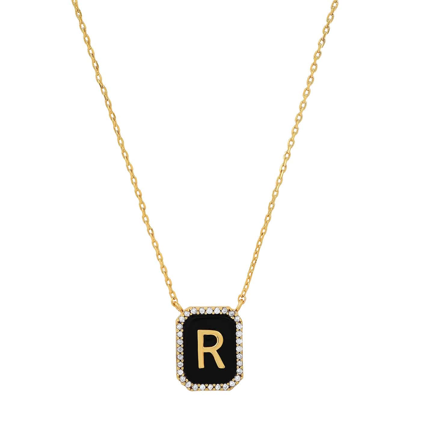 Onyx Monogram Pendant Necklace - Image 17