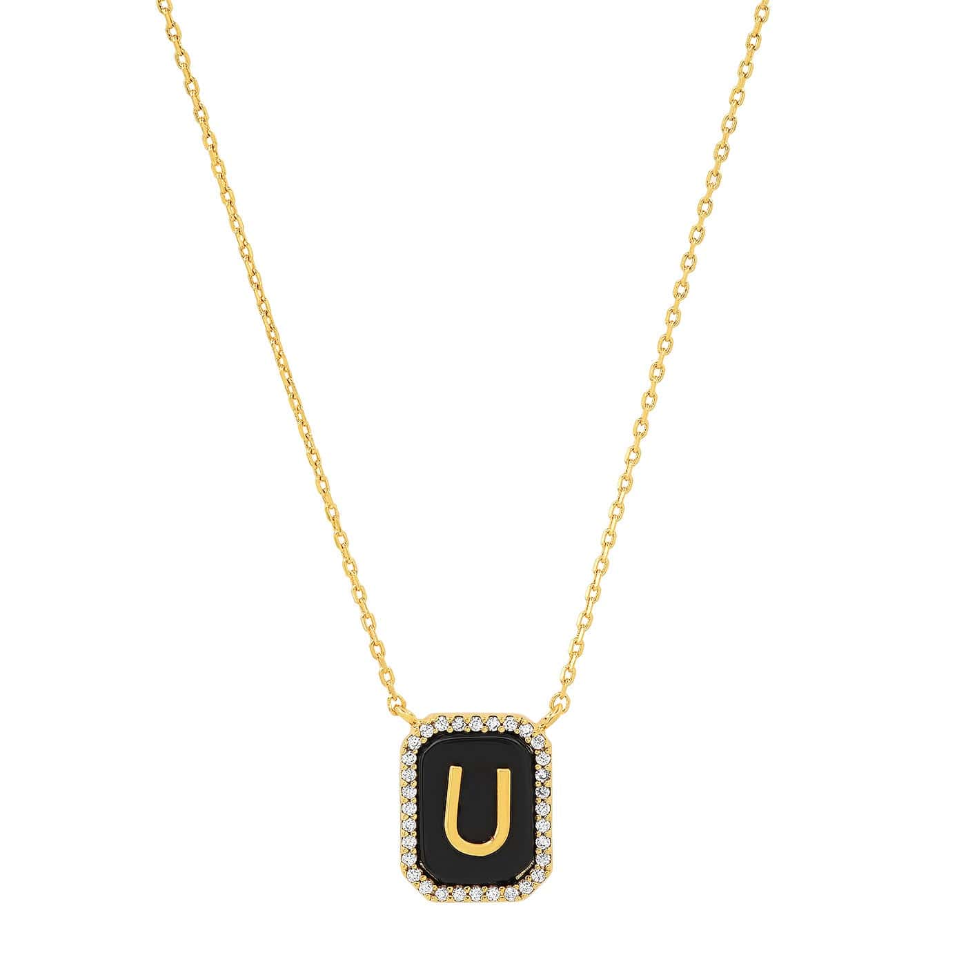 Onyx Monogram Pendant Necklace - Image 19