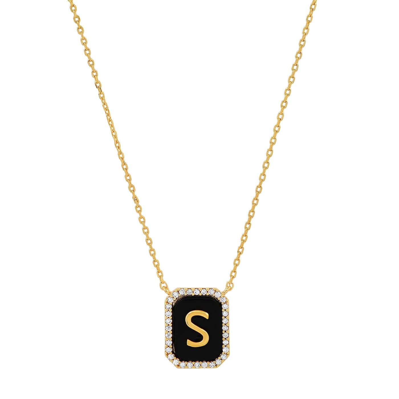 Onyx Monogram Pendant Necklace - Image 20