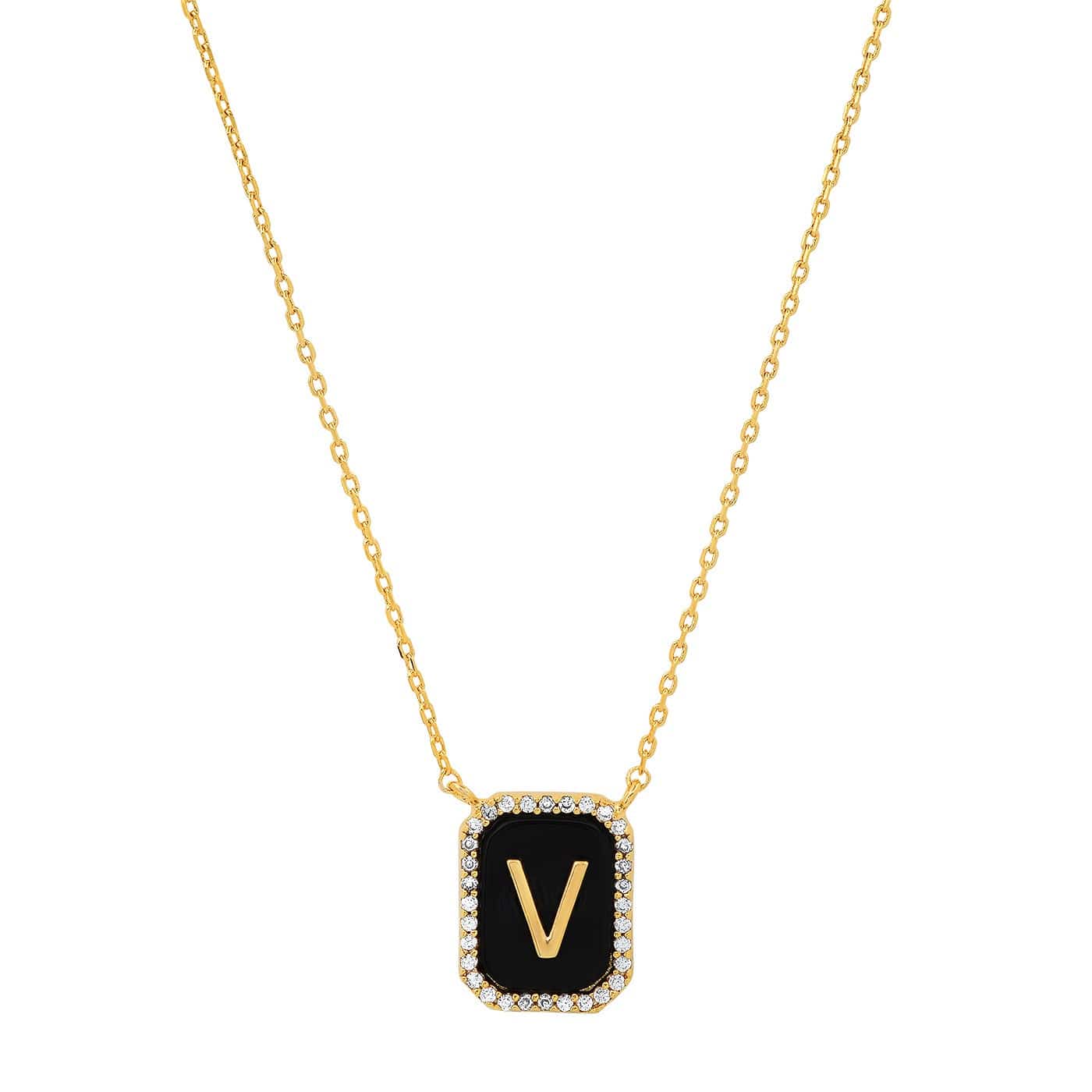 Onyx Monogram Pendant Necklace - Image 21