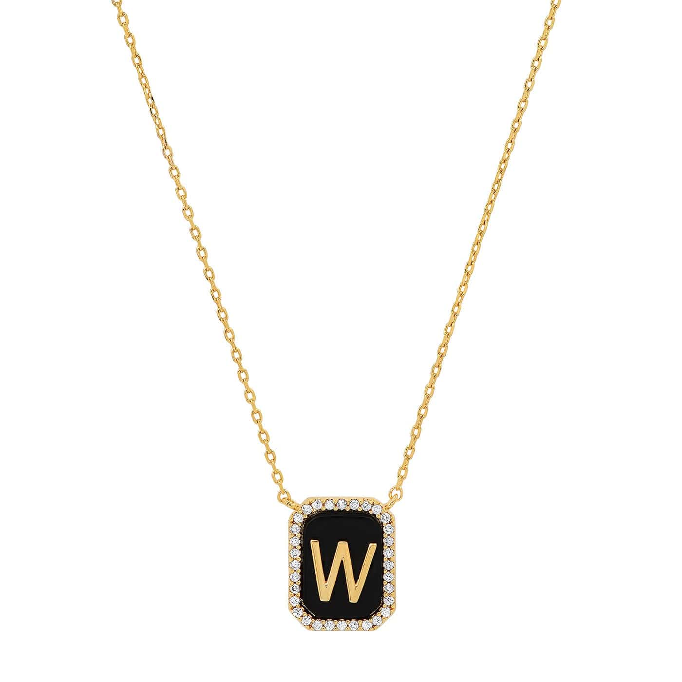 Onyx Monogram Pendant Necklace - Image 22