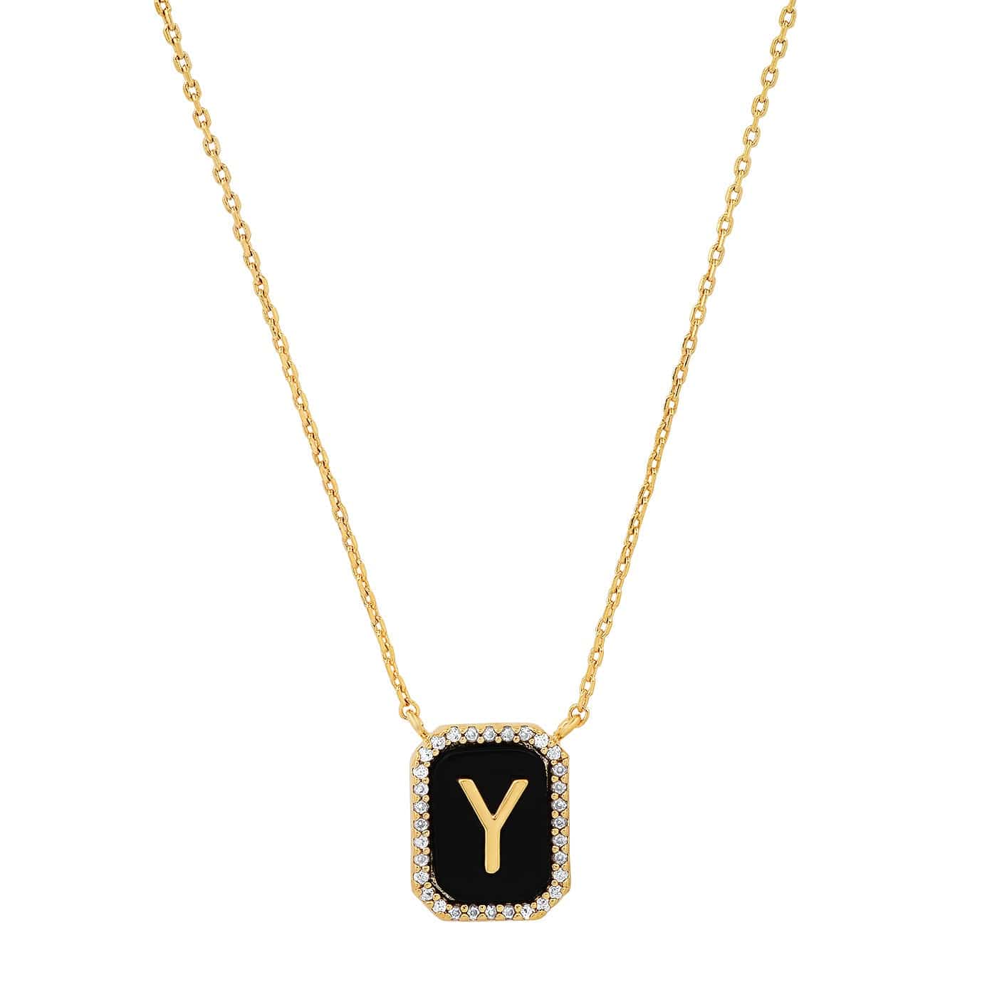 Onyx Monogram Pendant Necklace - Image 23