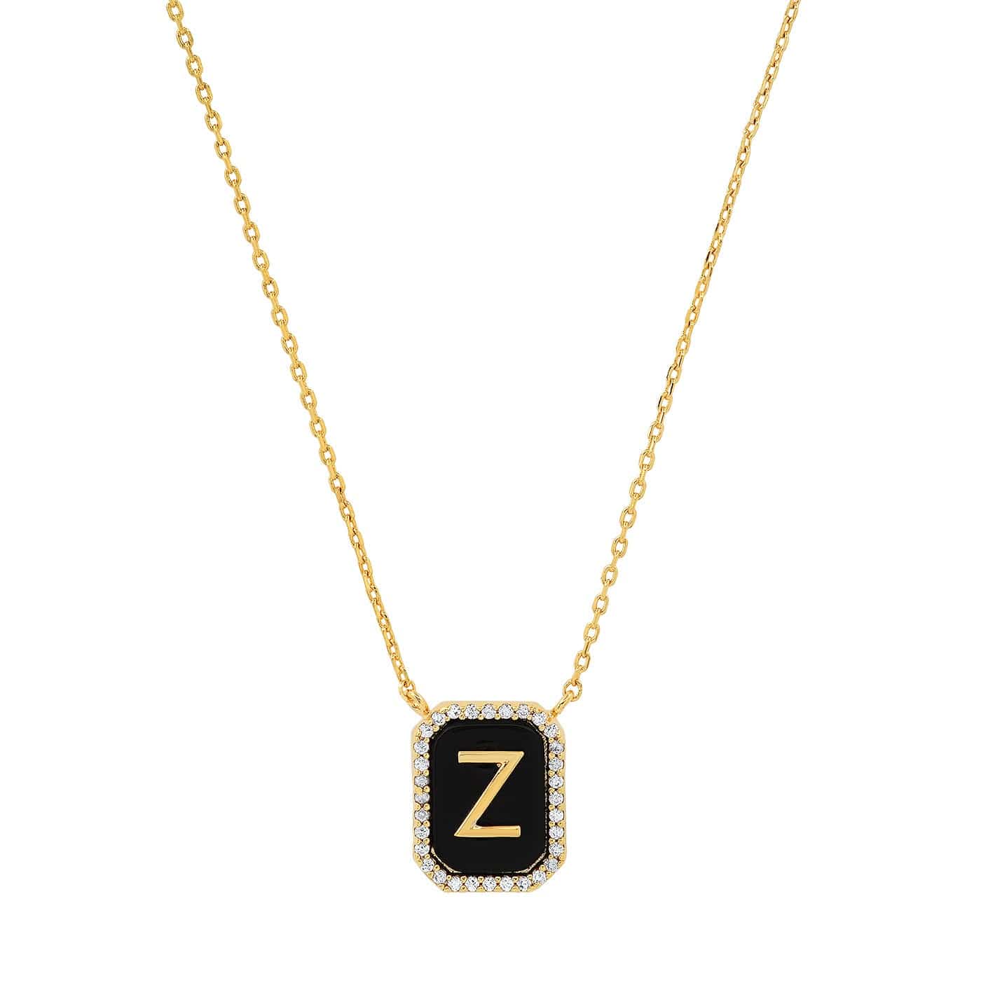 Onyx Monogram Pendant Necklace - Image 25