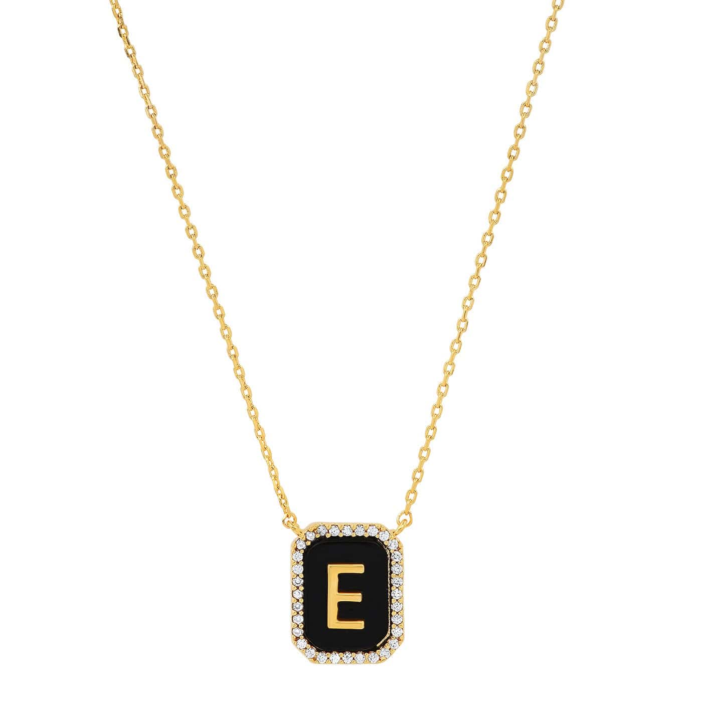 Onyx Monogram Pendant Necklace - Image 5