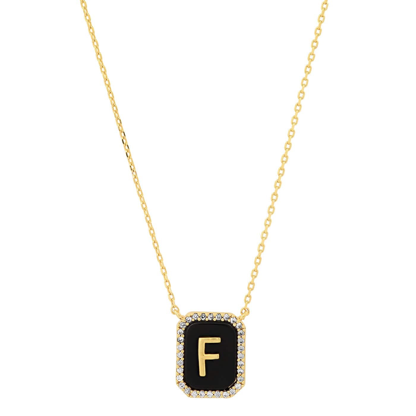 Onyx Monogram Pendant Necklace - Image 6