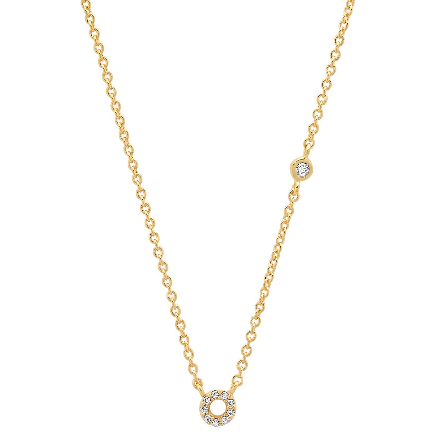 CZ Initial Necklace - Image 17