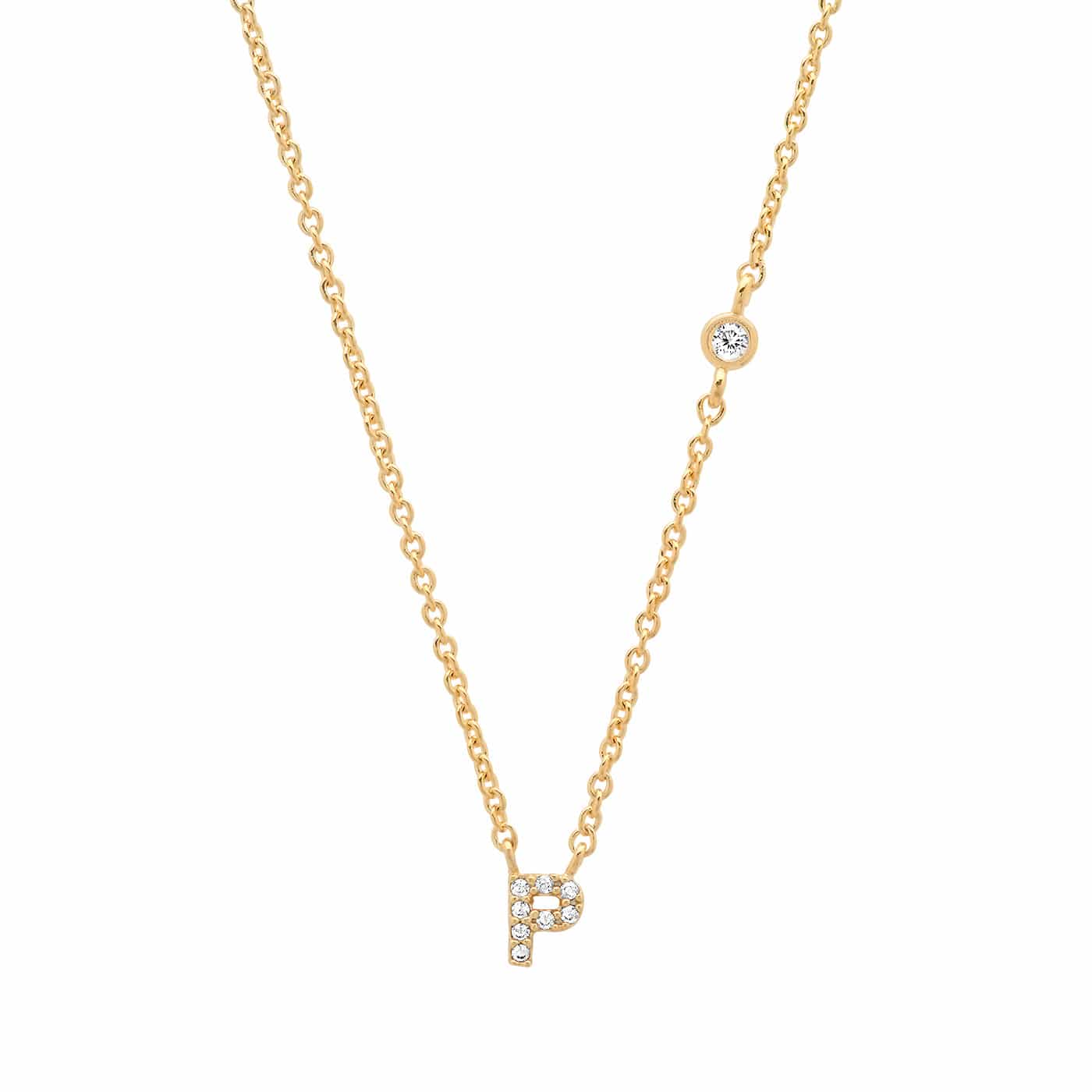 CZ Initial Necklace - Image 18