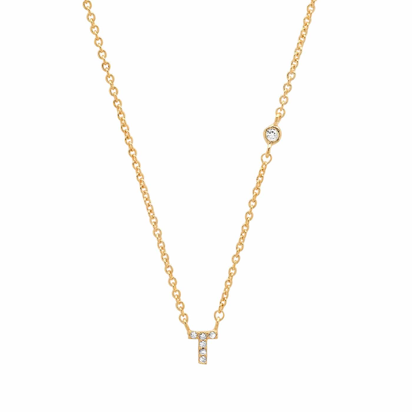 CZ Initial Necklace - Image 22