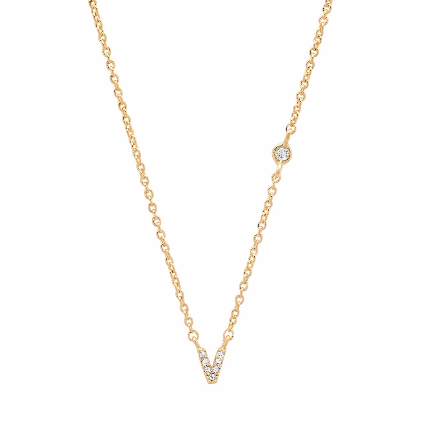 CZ Initial Necklace - Image 24