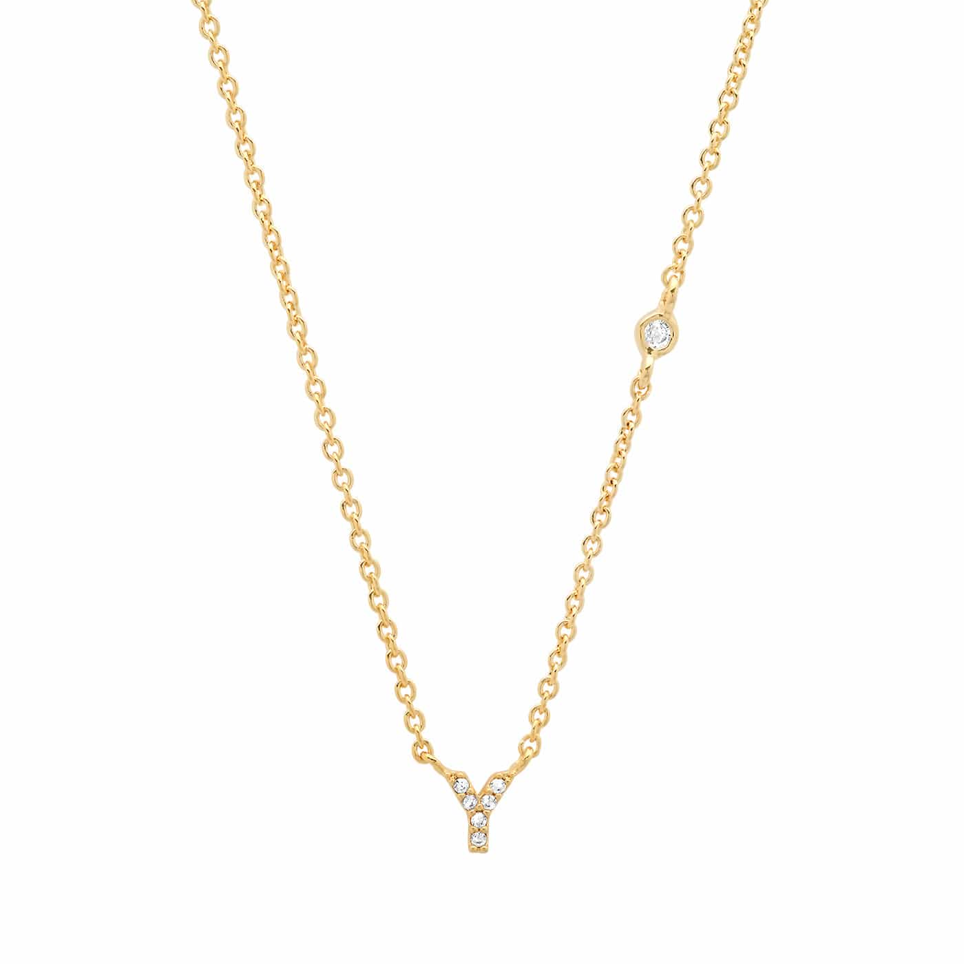CZ Initial Necklace - Image 27