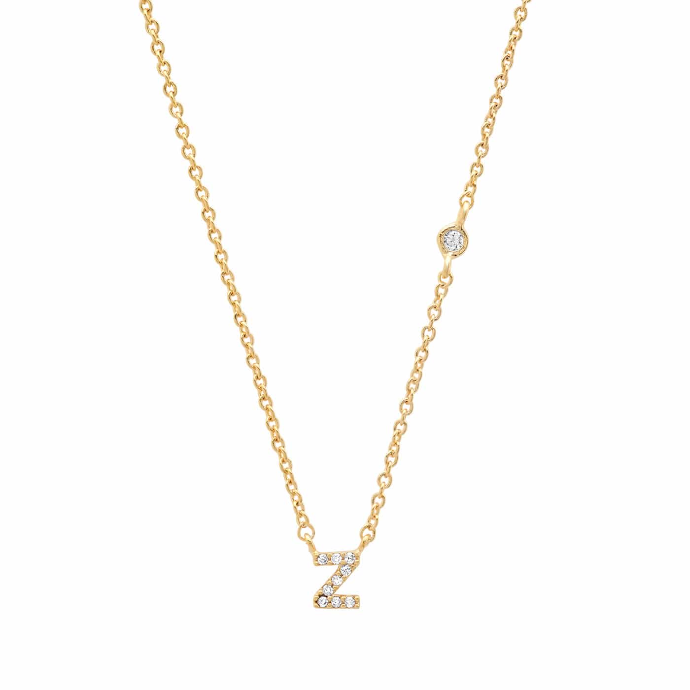 CZ Initial Necklace - Image 28