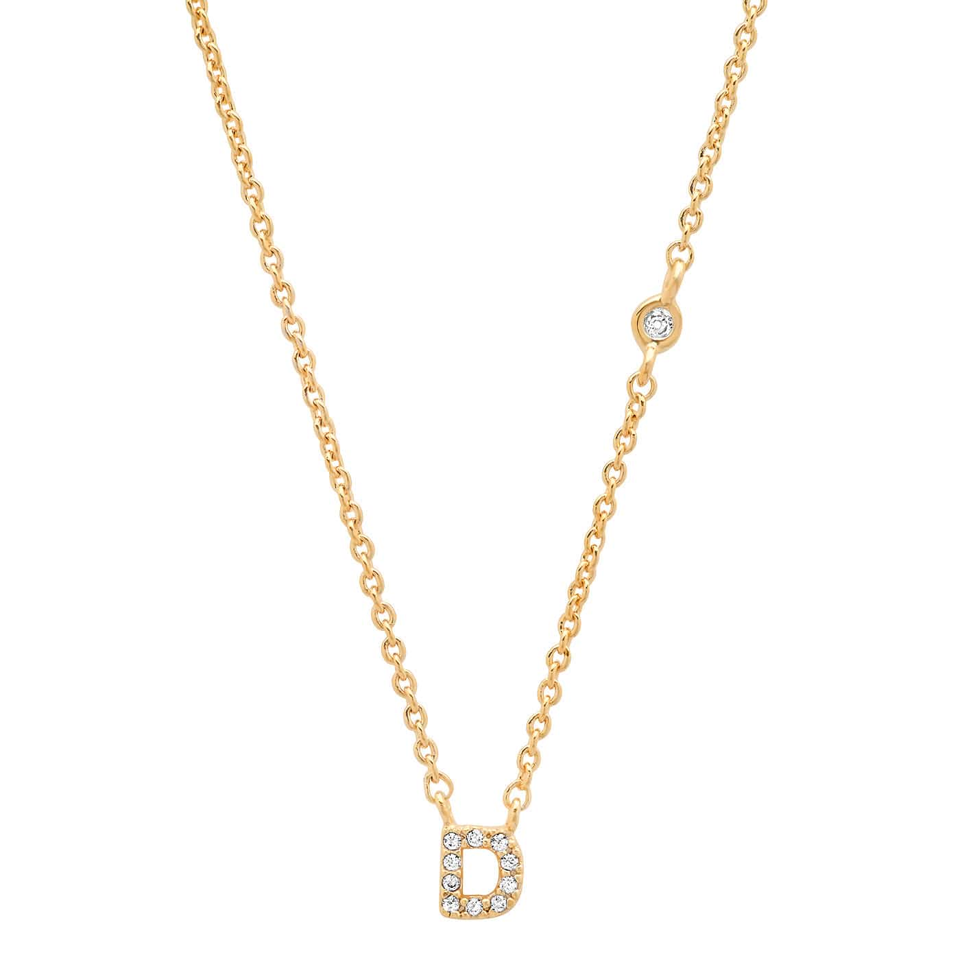 CZ Initial Necklace - Image 6