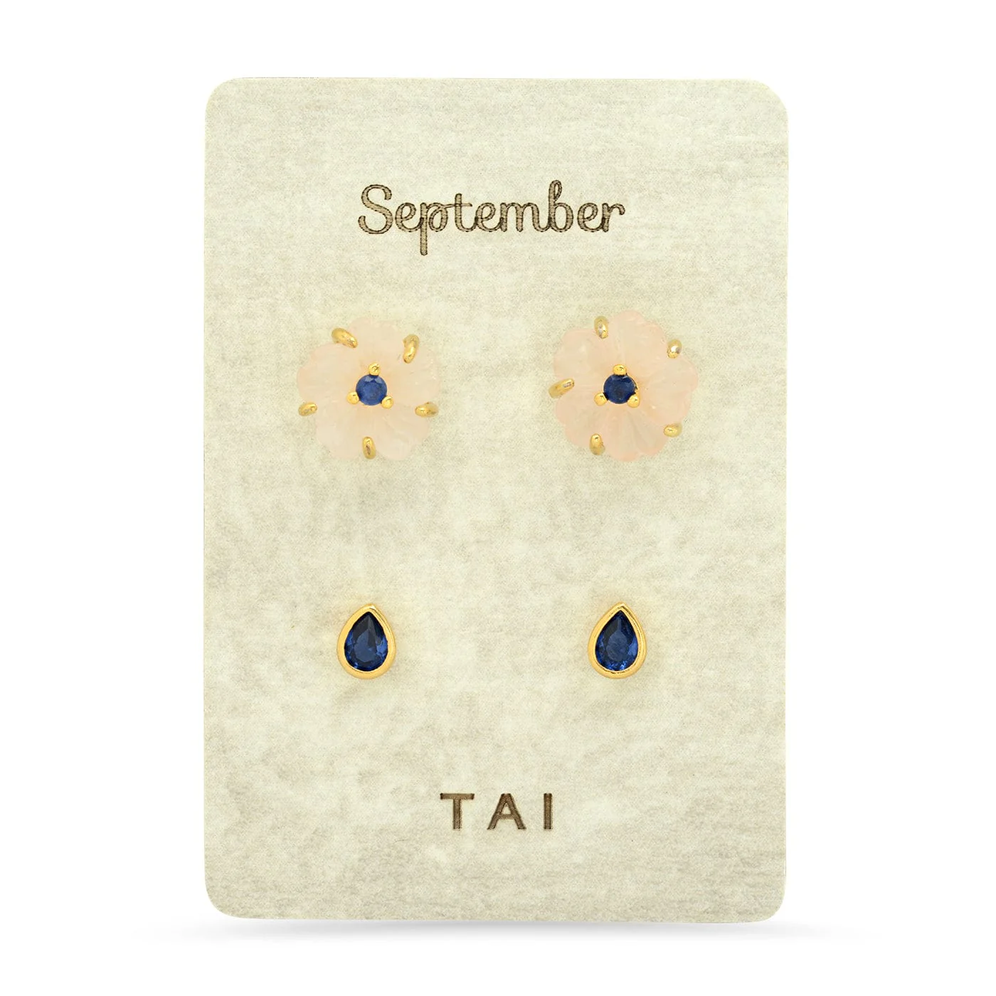 Rose Quartz Birthstone Earring Set - Image 8