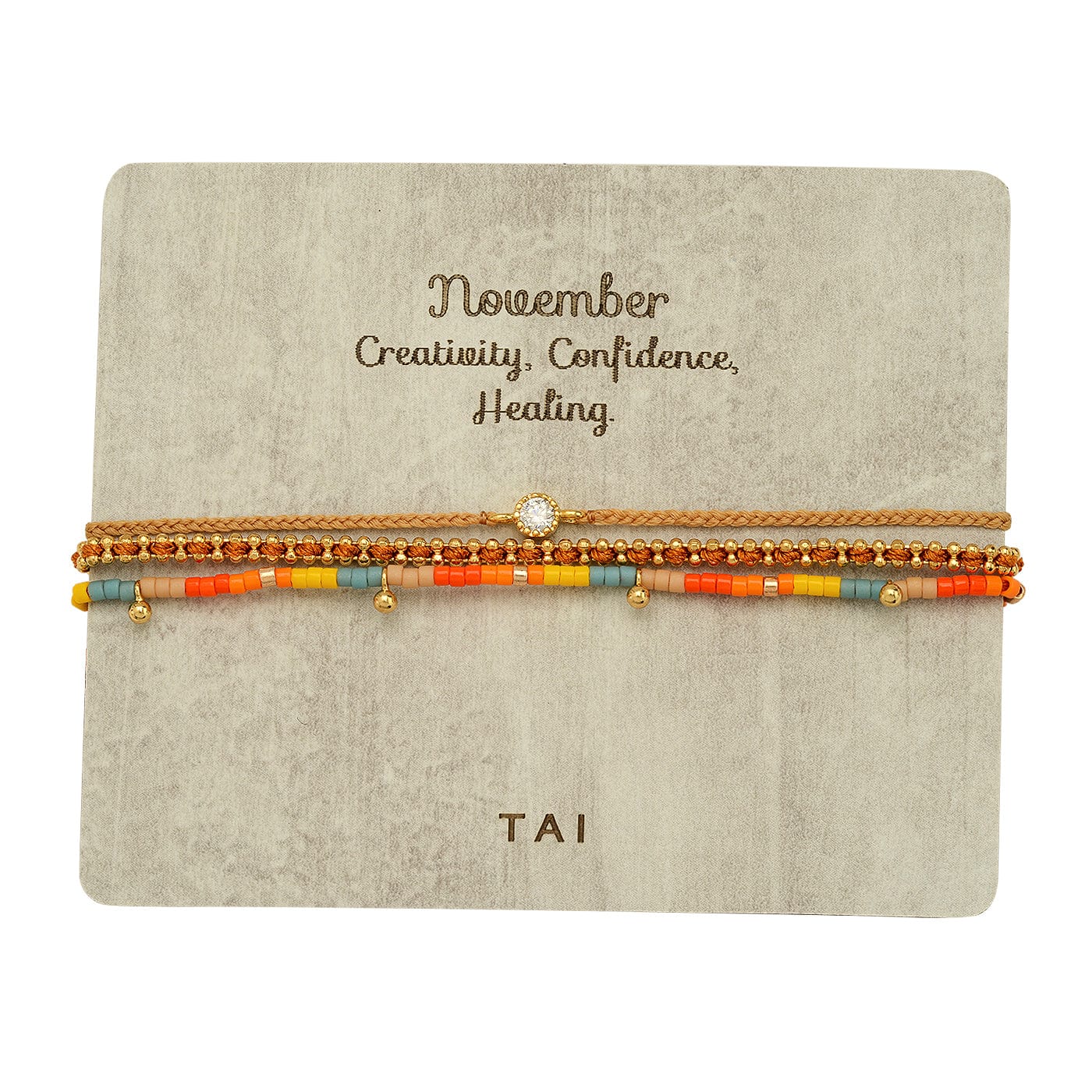 Handmade Pull Tie Birthstone Bracelets | Set Of 3 - Image 12