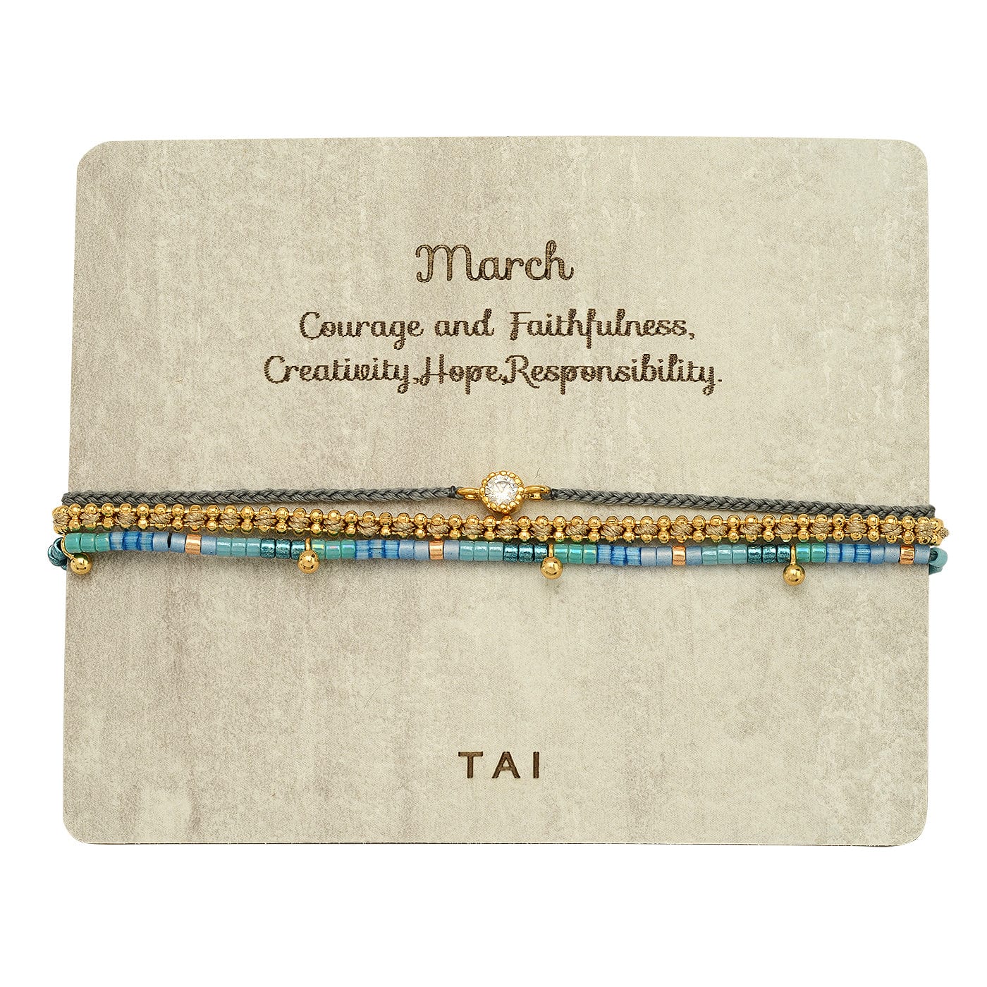 Handmade Pull Tie Birthstone Bracelets | Set Of 3 - Image 4