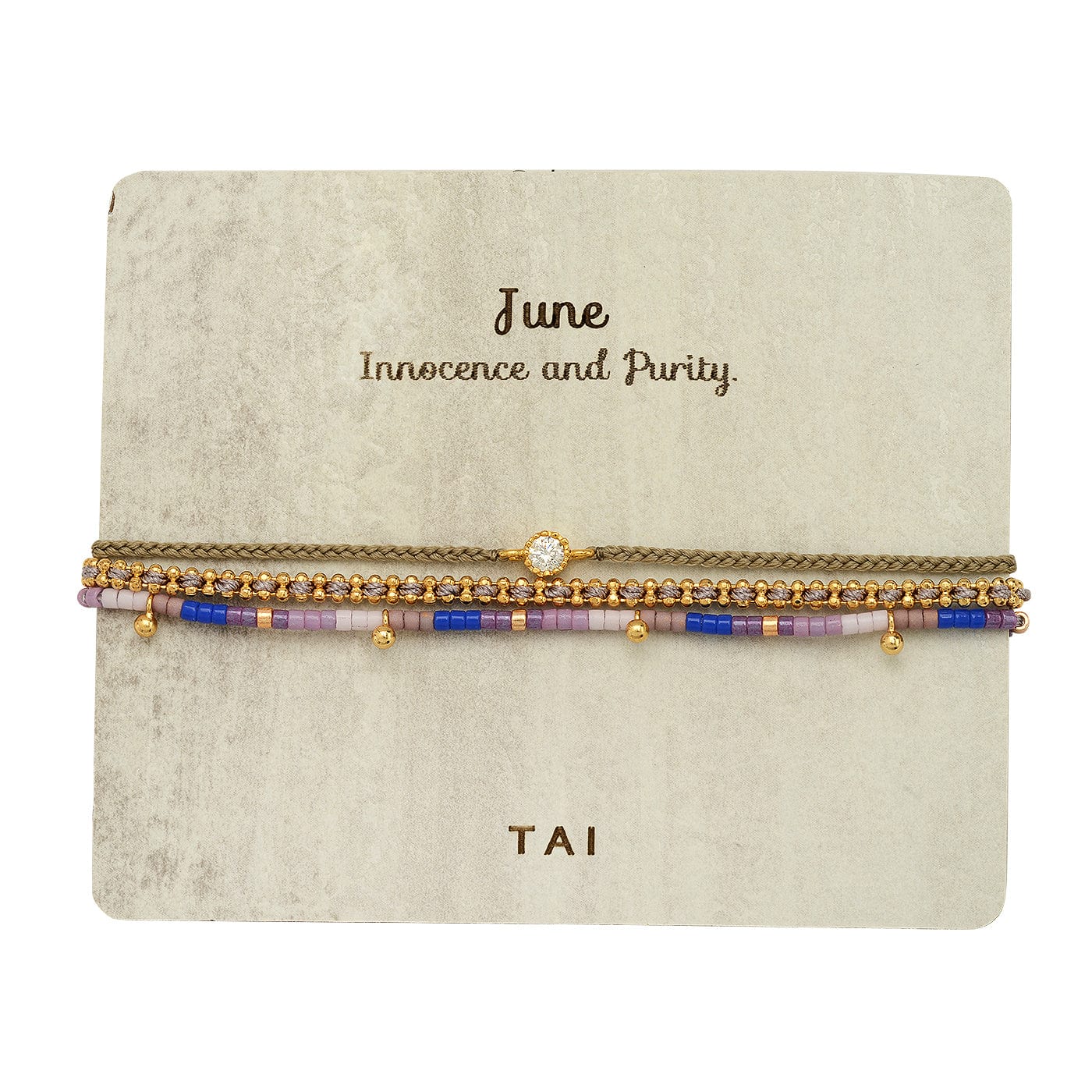 Handmade Pull Tie Birthstone Bracelets | Set Of 3 - Image 7