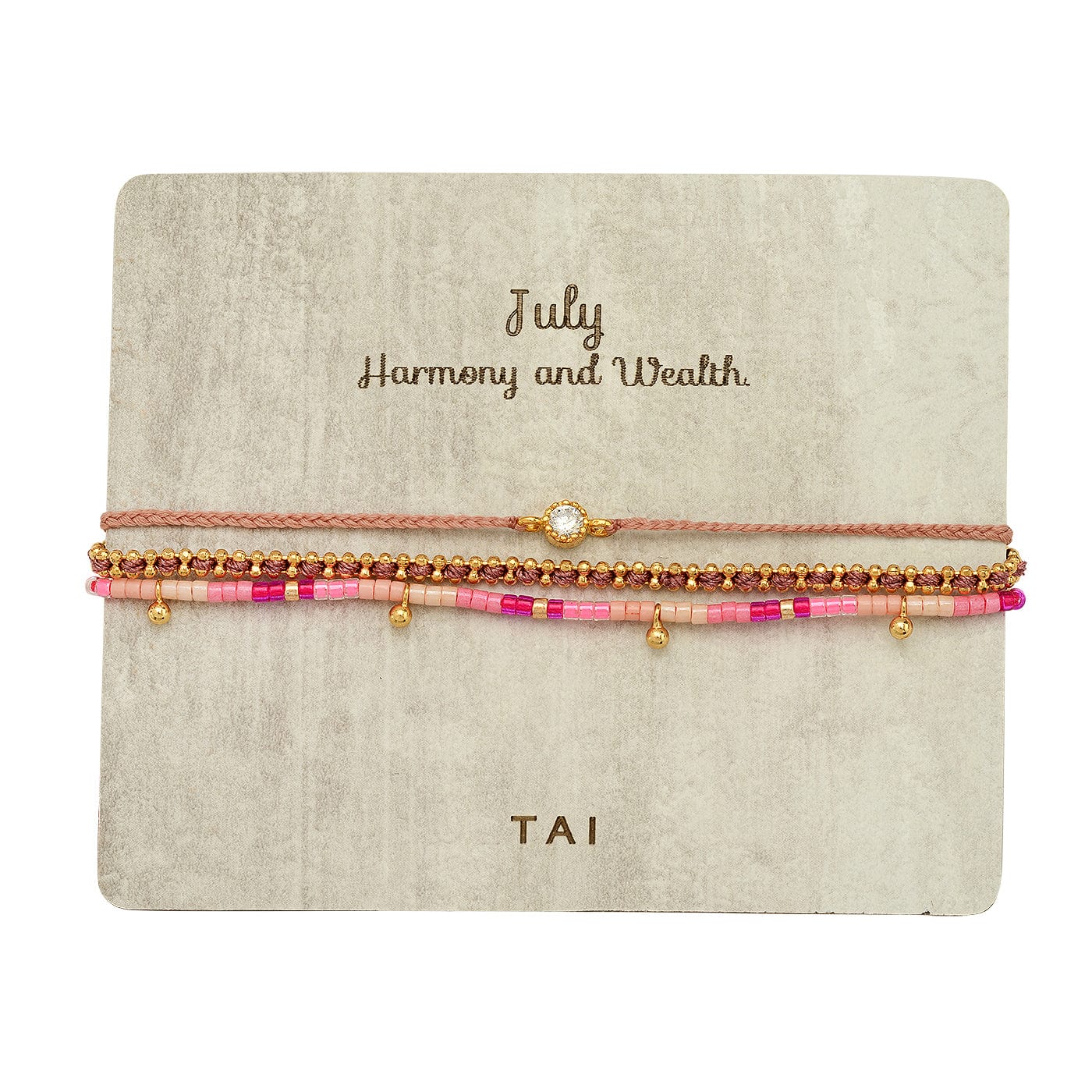 Handmade Pull Tie Birthstone Bracelets | Set Of 3 - Image 8