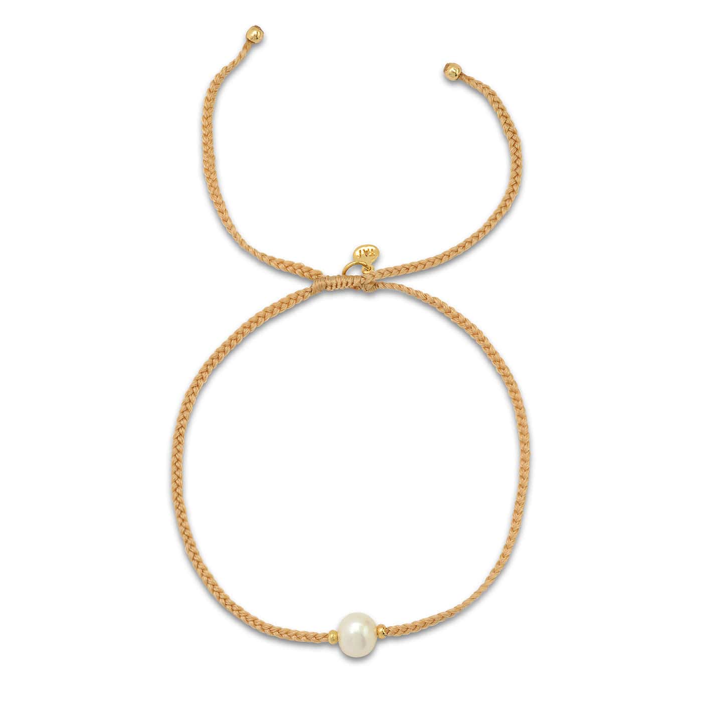 Single Pearl Pull-Tie Bracelet - Image 3
